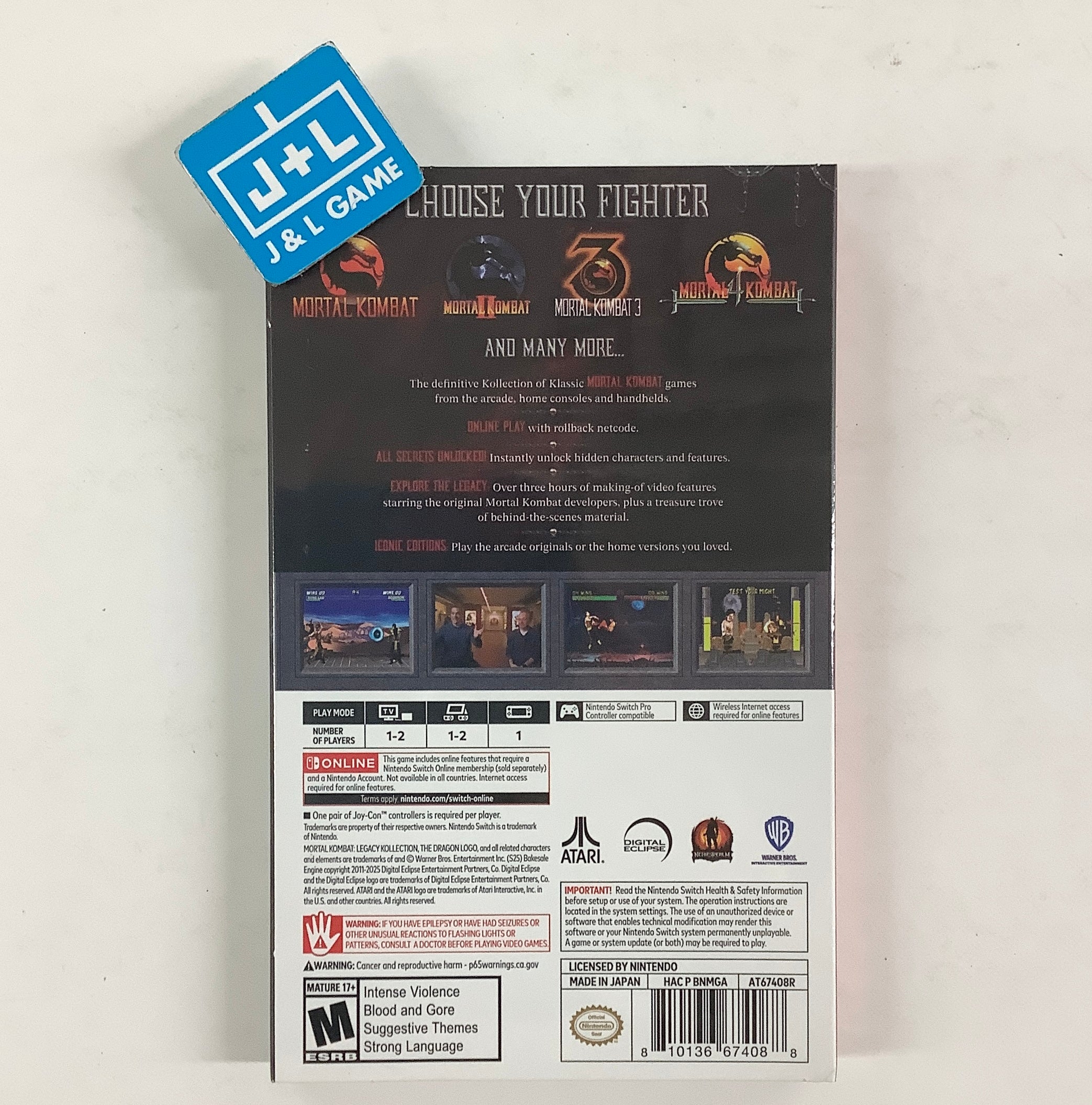 Mortal Kombat: Legacy Kollection (Day 1 Edition) - (NSW) Nintendo Switch Video Games Atari