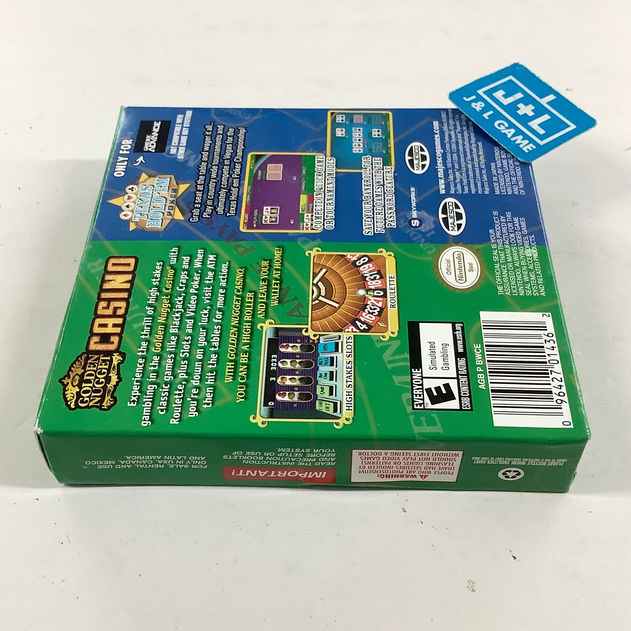 Golden Nugget Casino / Texas Hold 'Em Double Pack - (GBA) Game Boy Advance [Pre-Owned]