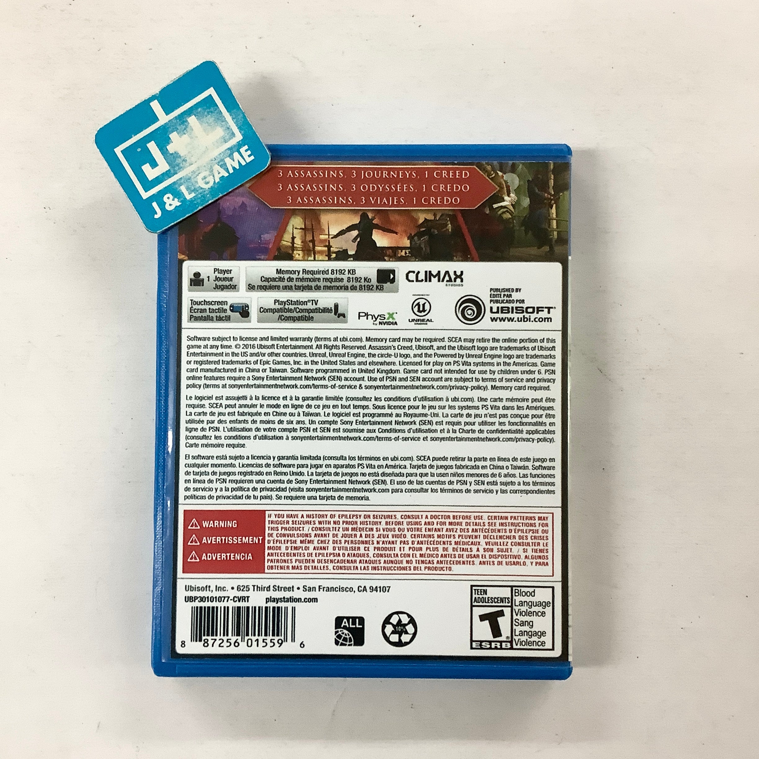 Assassin's Creed Chronicles - (PSV) PlayStation Vita [Pre-Owned] Video Games Ubisoft   