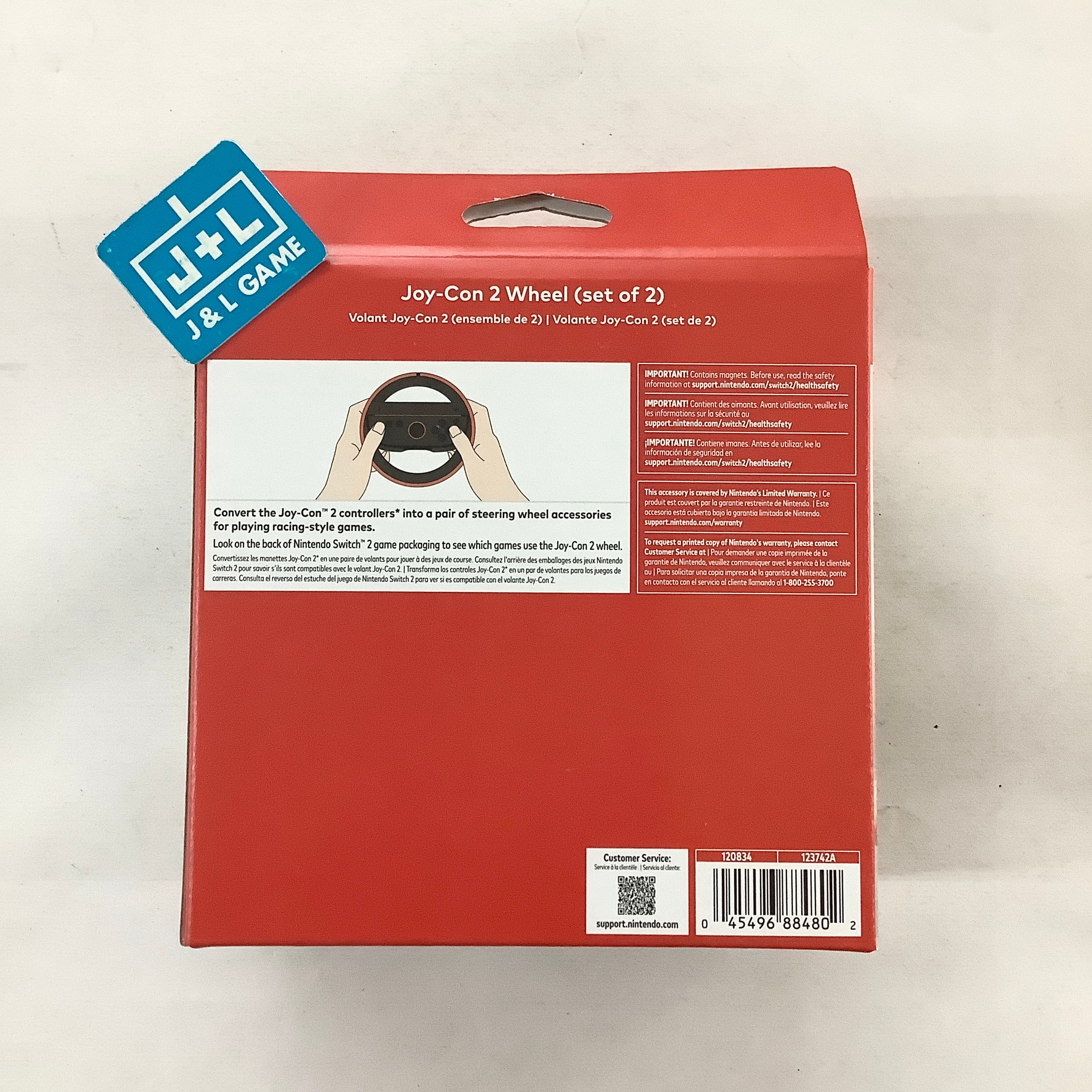 Nintendo Switch 2 Joy-Con 2 Wheel (Set of 2) (Blue/Red) - (NS2) Nintendo Switch 2 Accessories Nintendo
