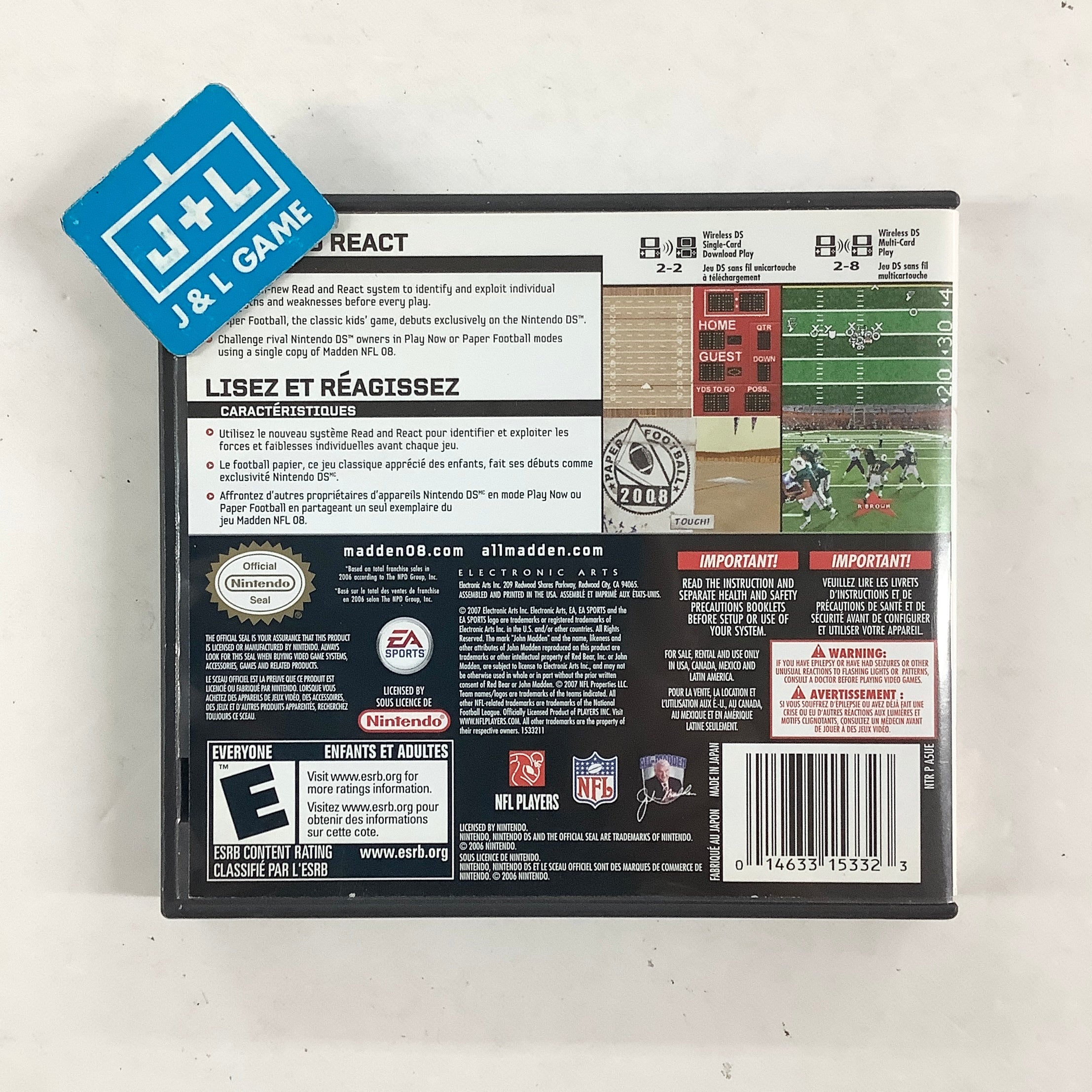 Madden NFL 08 - (NDS) Nintendo DS [Pre-Owned] Video Games EA Sports