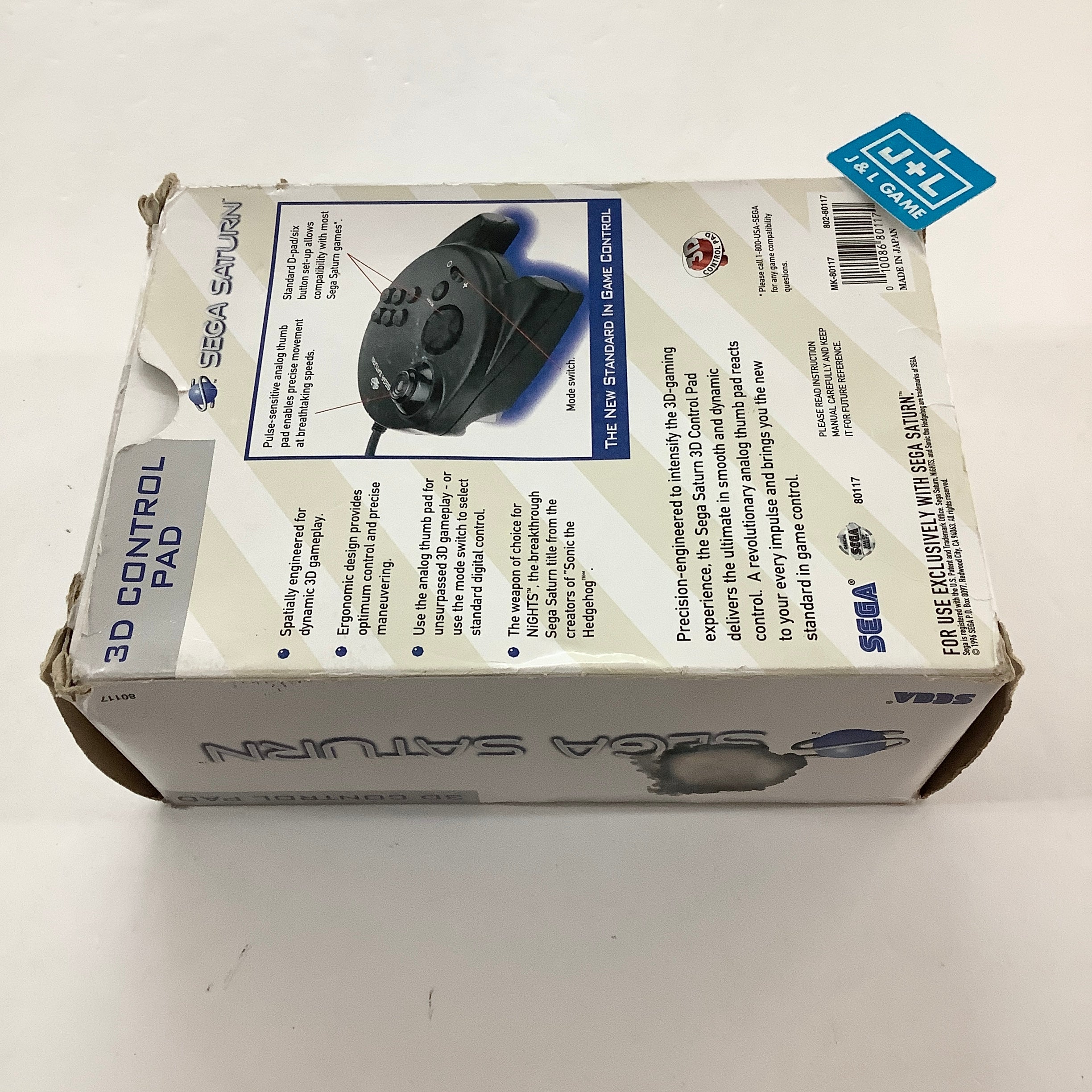 Sega Saturn Official 3D Control Pad (Black) - (SS) SEGA Saturn [Pre-Owned] Accessories SEGA