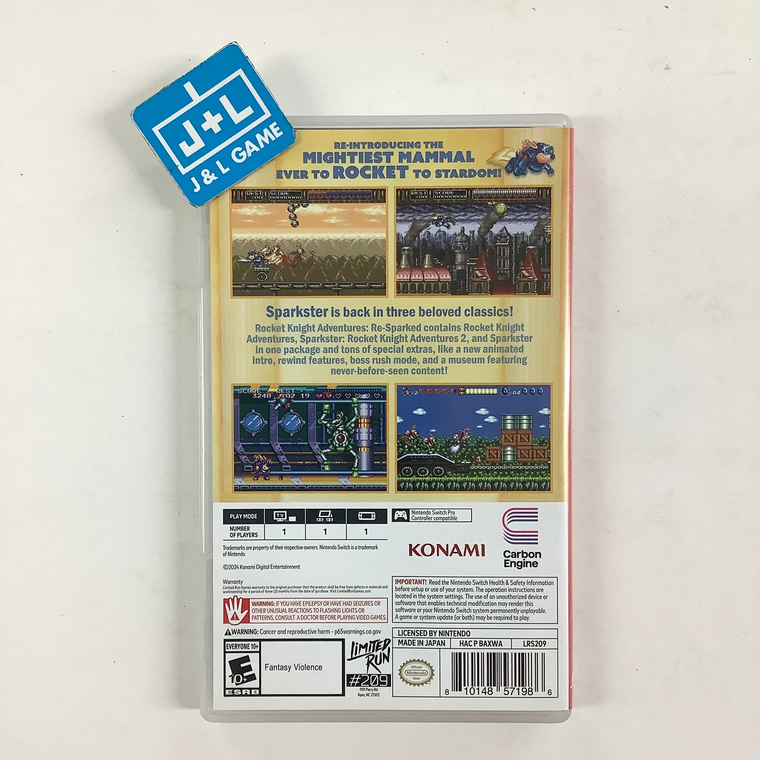 Rocket Knight Adventures: Re-Sparked! (Limited Run Games #209) - (NSW) Nintendo Switch [Pre-Owned] Video Games Limited Run Games