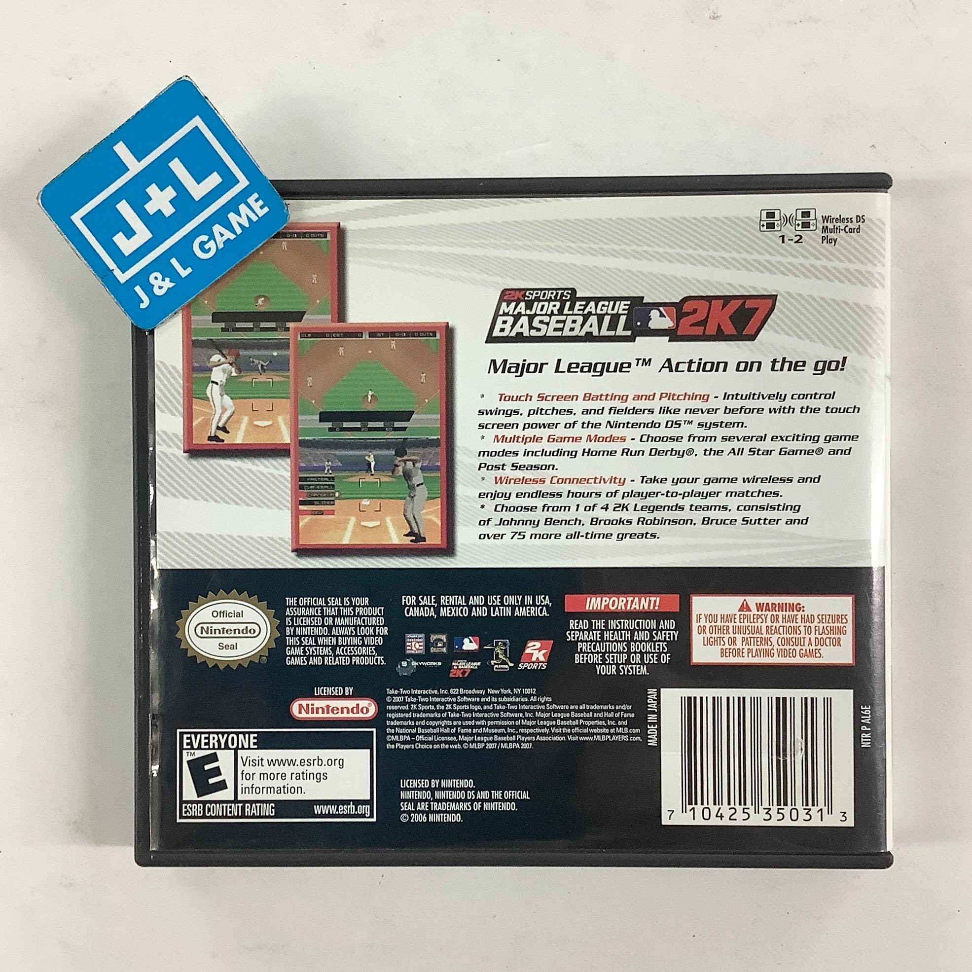 Major League Baseball 2K7 - (NDS) Nintendo DS [Pre-Owned] Video Games 2K Sports