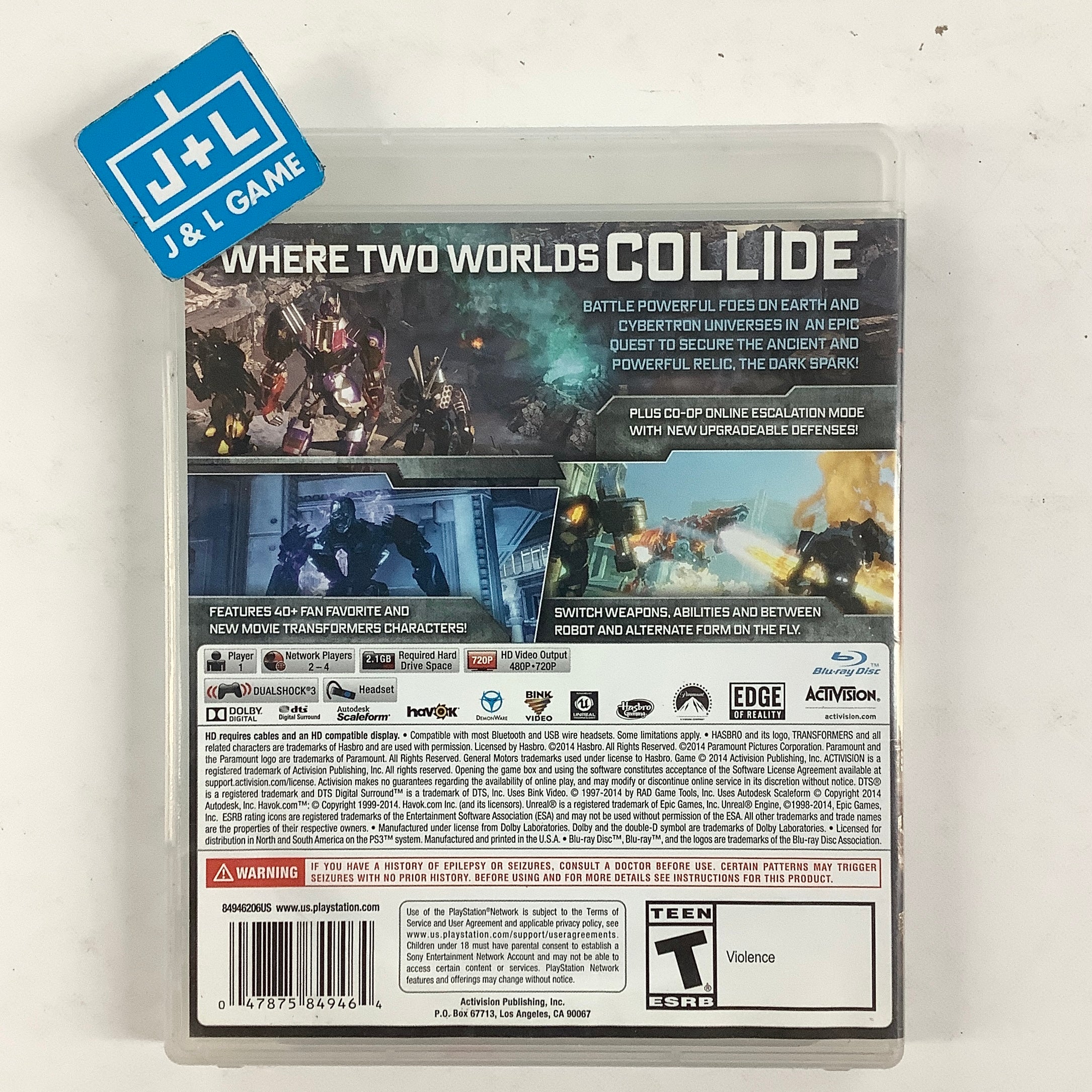 Transformers: Rise of the Dark Spark - (PS3) PlayStation 3 [Pre-Owned] Video Games ACTIVISION