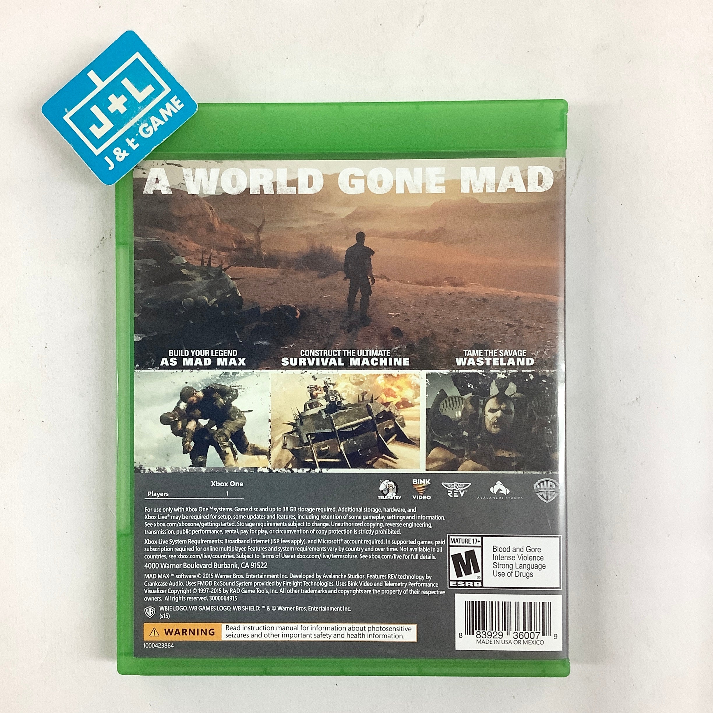 Mad Max - (XB1) Xbox One [Pre-Owned] Video Games Warner Bros. Interactive Entertainment