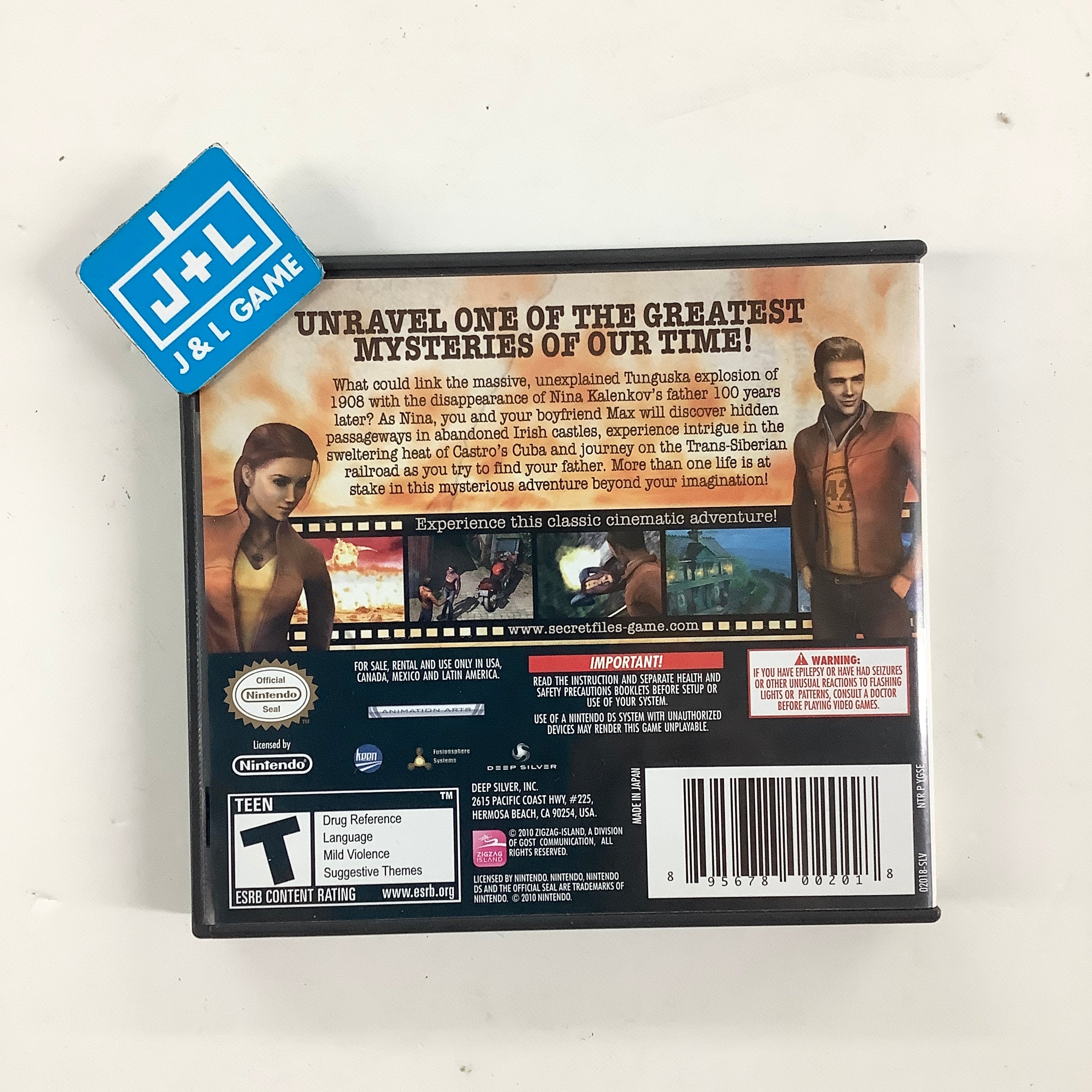 Secret Files: Tunguska - (NDS) Nintendo DS [Pre-Owned] Video Games Deep Silver