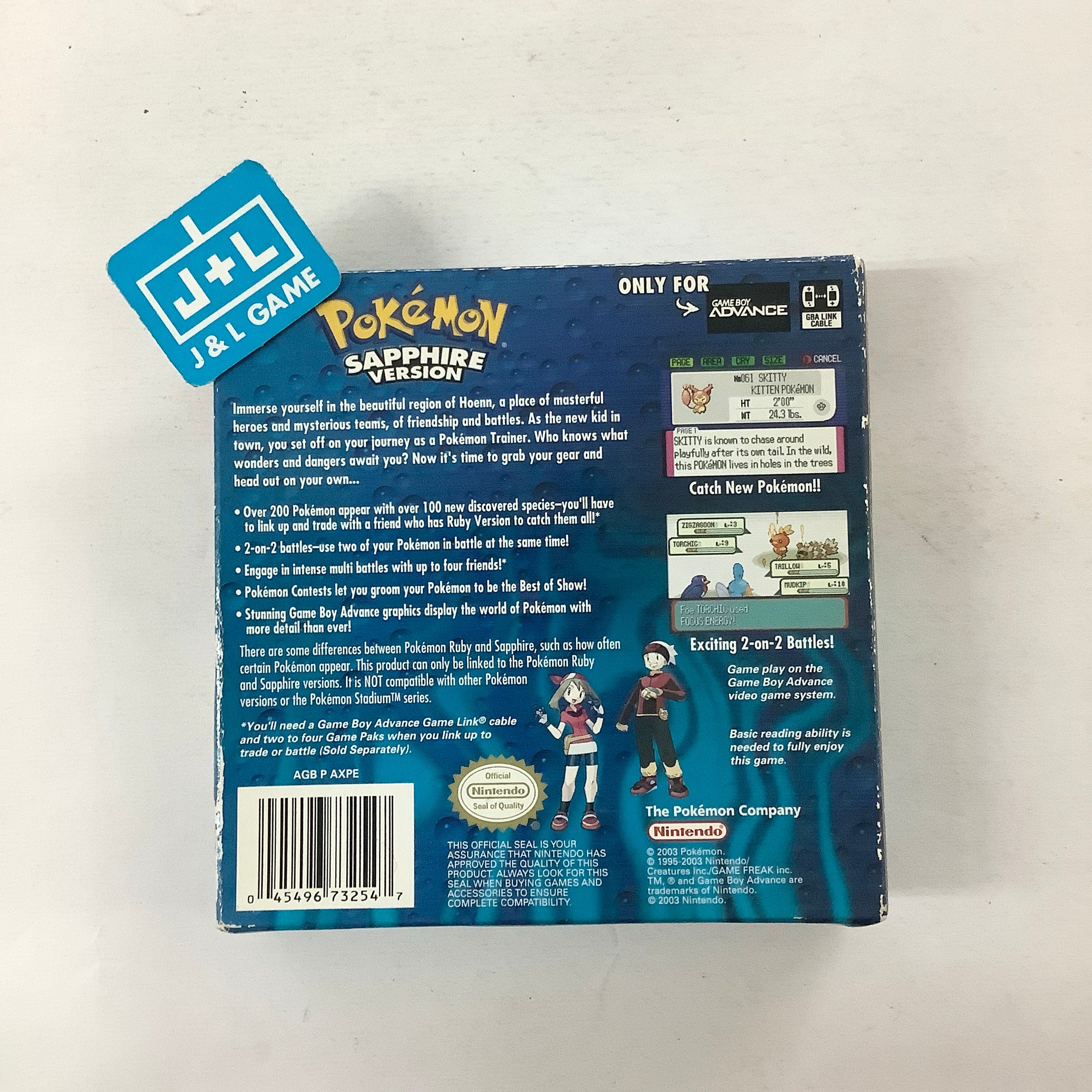 Pokemon Sapphire Version - (GBA) Game Boy Advance [Pre-Owned] Video Games Nintendo   