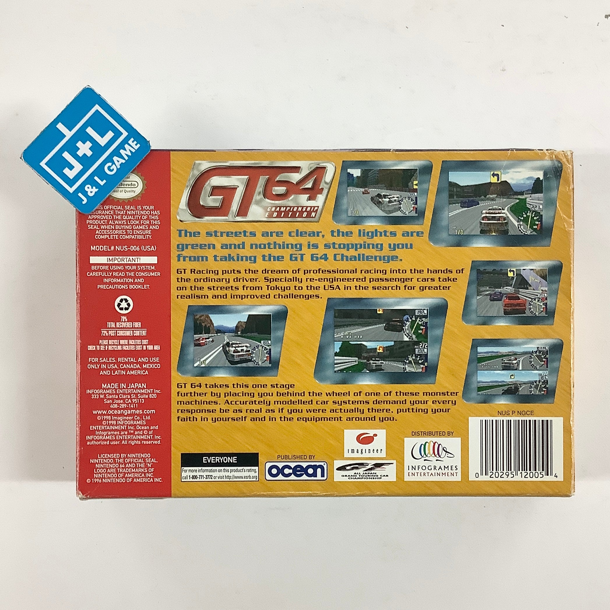 GT 64: Championship Edition - (N64) Nintendo 64 [Pre-Owned] Video Games Ocean