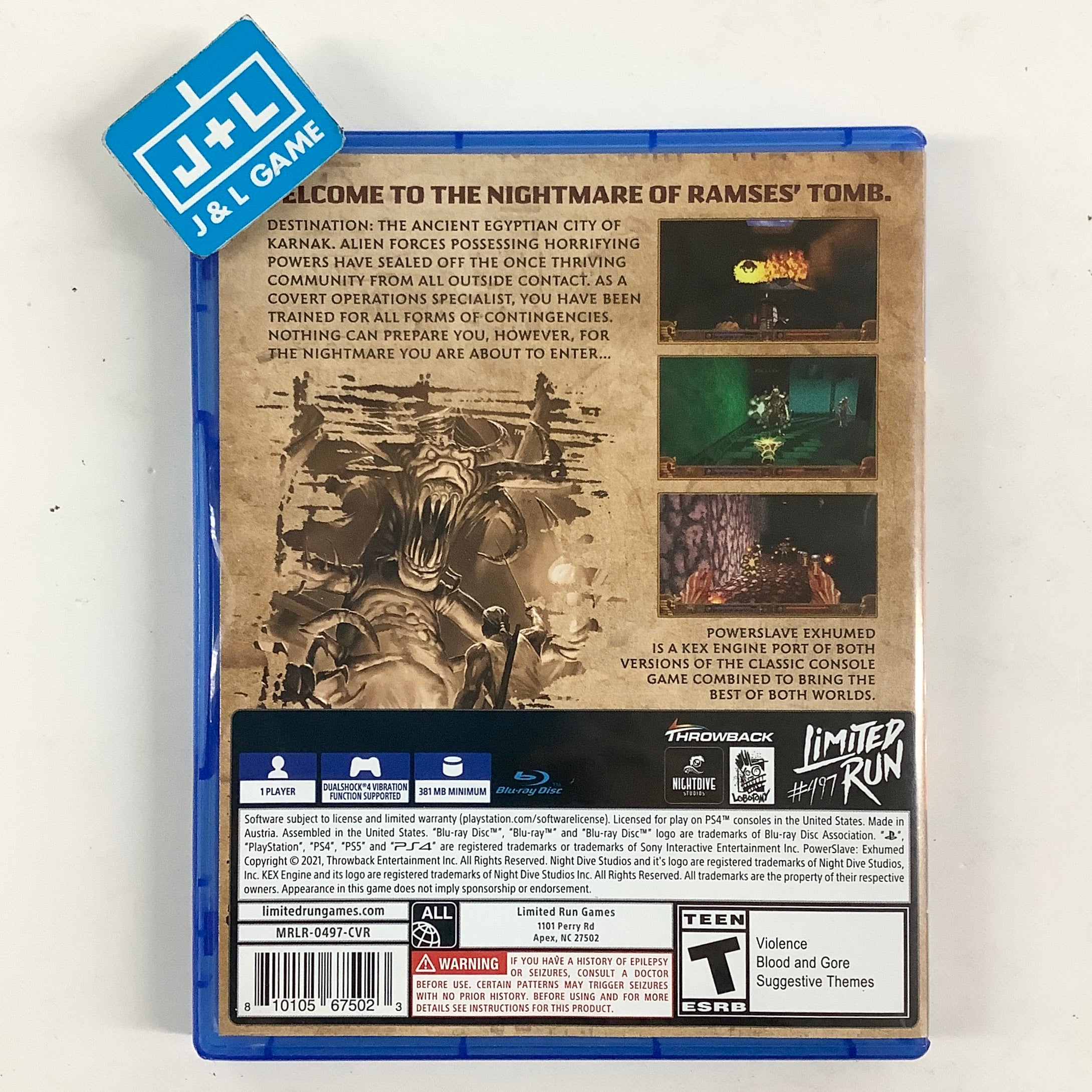 PowerSlave: Exhumed (Limited Run #497) - (PS4) PlayStation 4 [Pre-Owned] Video Games Limited Run Games