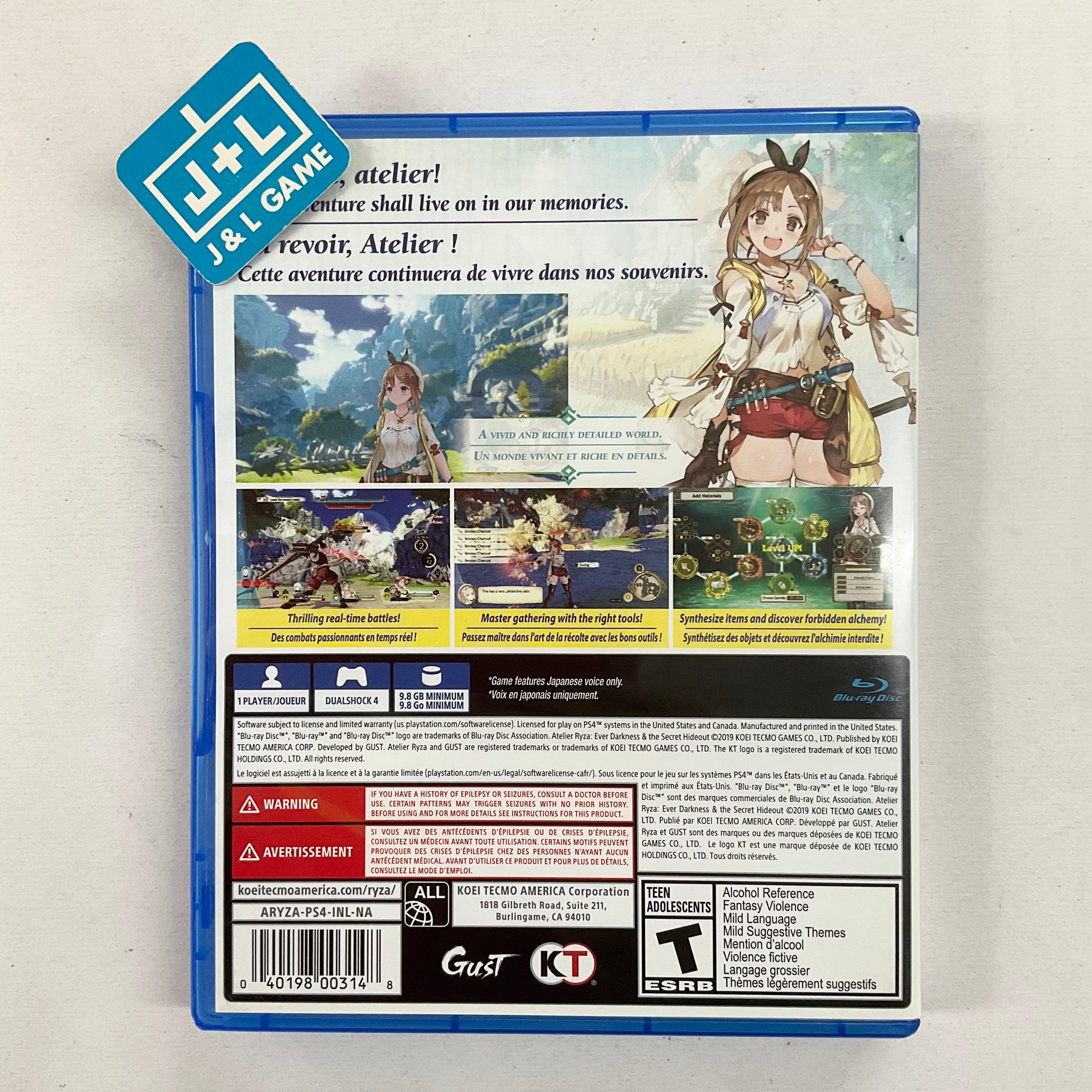 Atelier Ryza: Ever Darkness & The Secret Hideout - (PS4) PlayStation 4 [Pre-Owned] Video Games KT   
