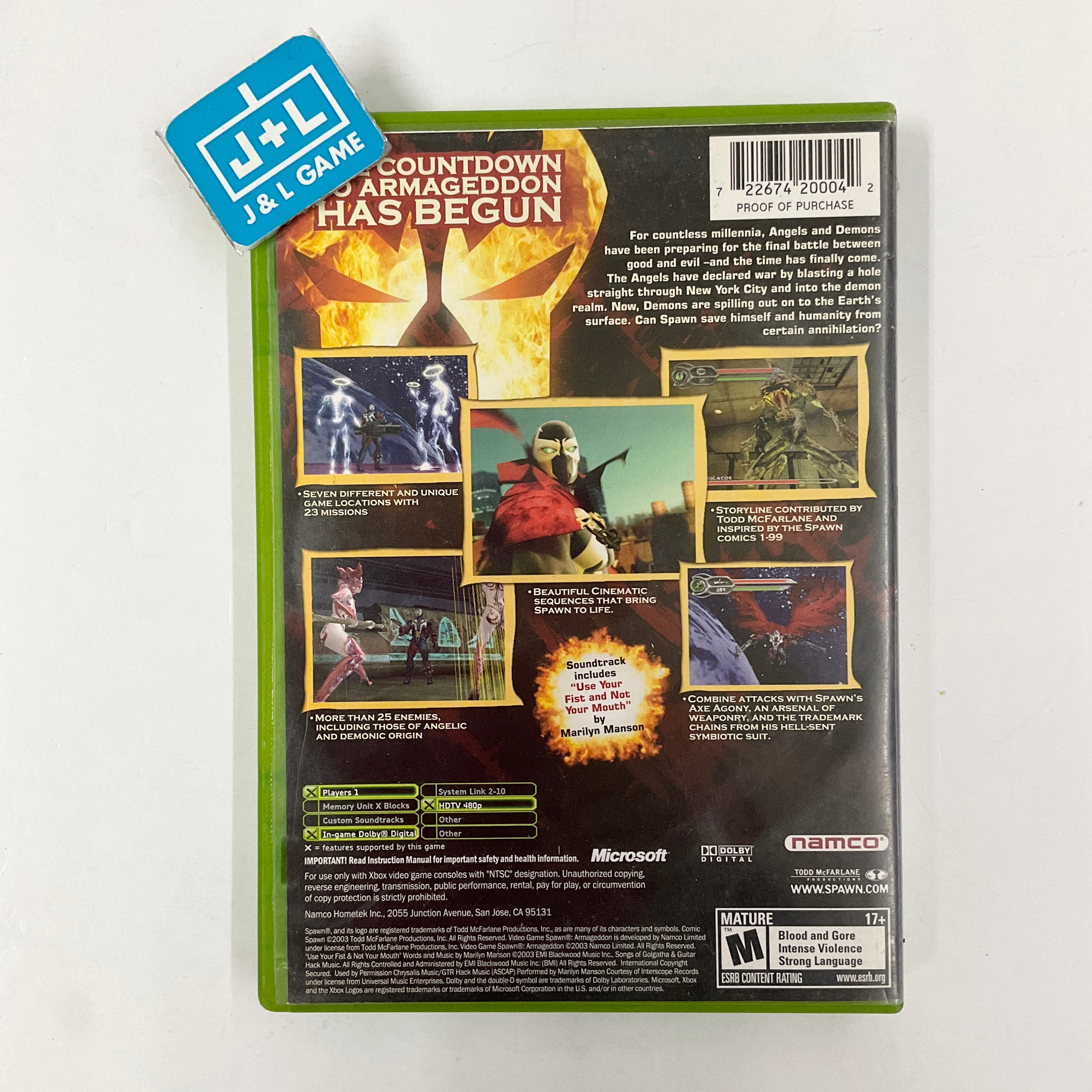 Spawn: Armageddon - (XB) Xbox [Pre-Owned] Video Games Namco
