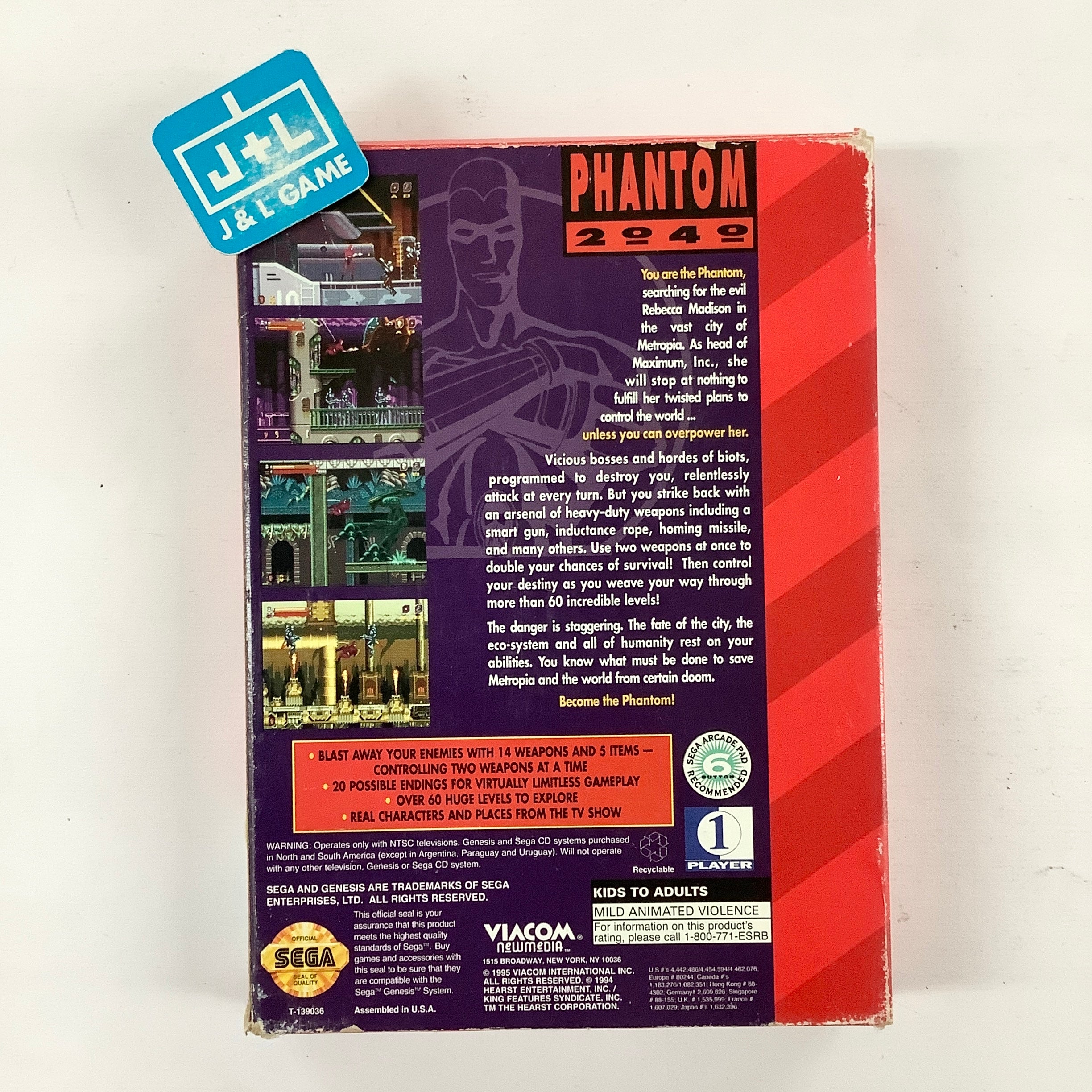 Phantom 2040 - (SG) SEGA Genesis [Pre-Owned] Video Games Viacom New Media   