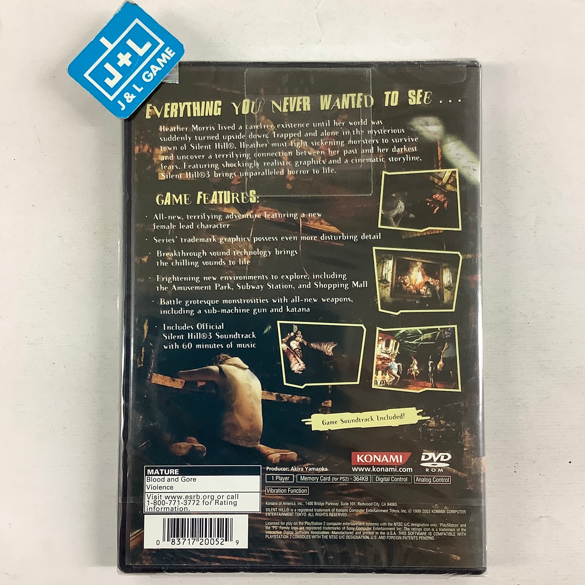 Silent Hill 3 - (PS2) PlayStation 2 Video Games Konami