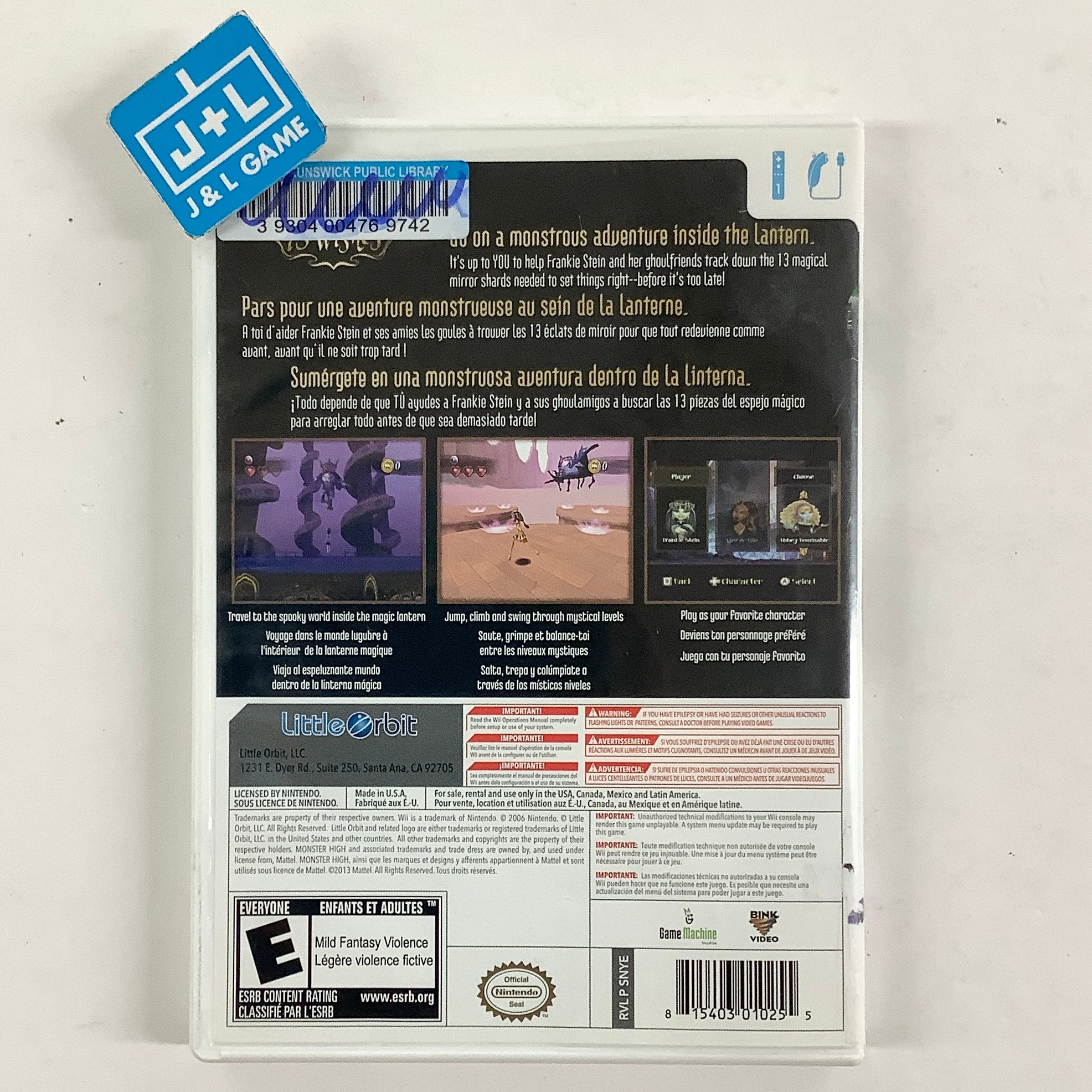 Monster High: 13 Wishes - Nintendo Wii [Pre-Owned] Video Games Little Orbit