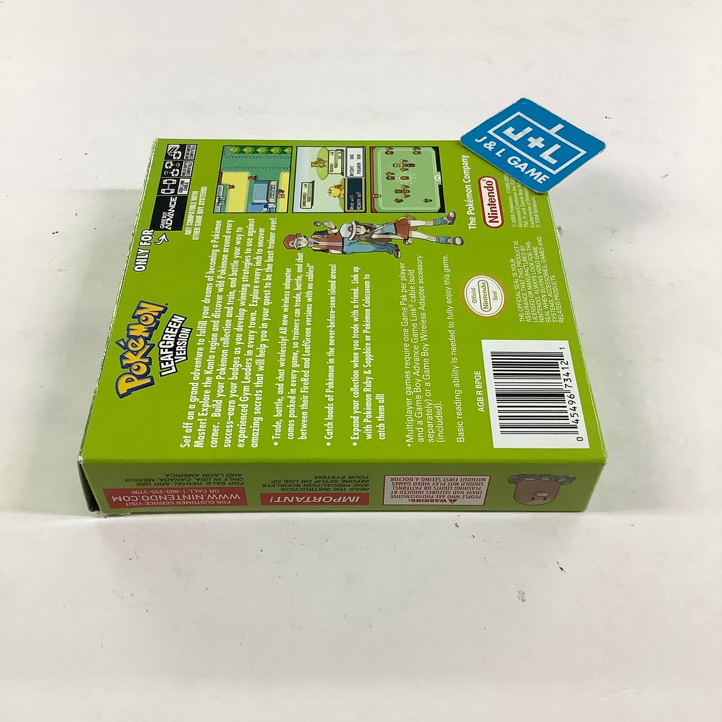 Pokemon LeafGreen Version - (GBA) Game Boy Advance [Pre-Owned] Video Games Nintendo