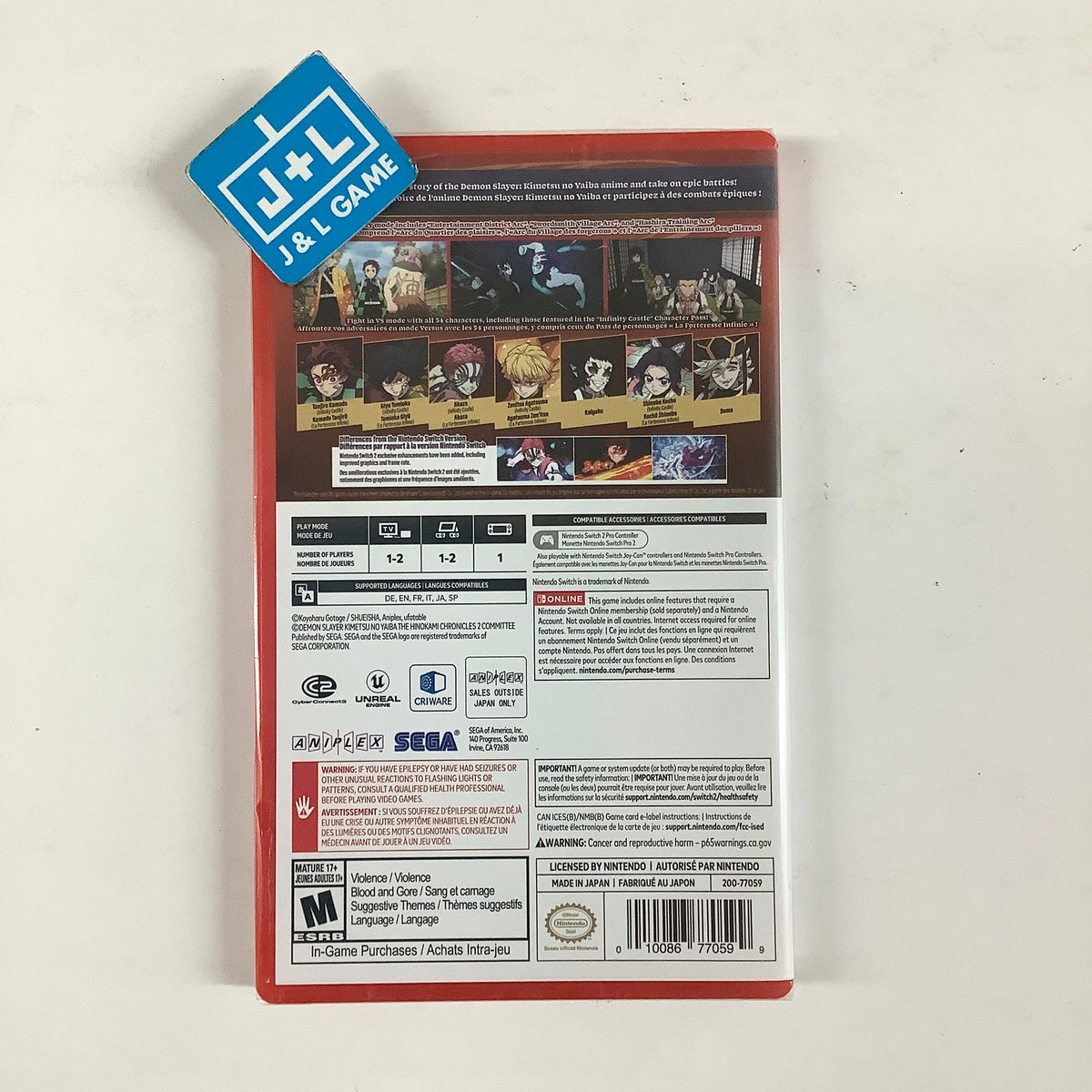 Demon Slayer Kimetsu no Yaiba The Hinokami Chronicles 2 + Infinity Castle Character Pass - (NS2) Nintendo Switch 2