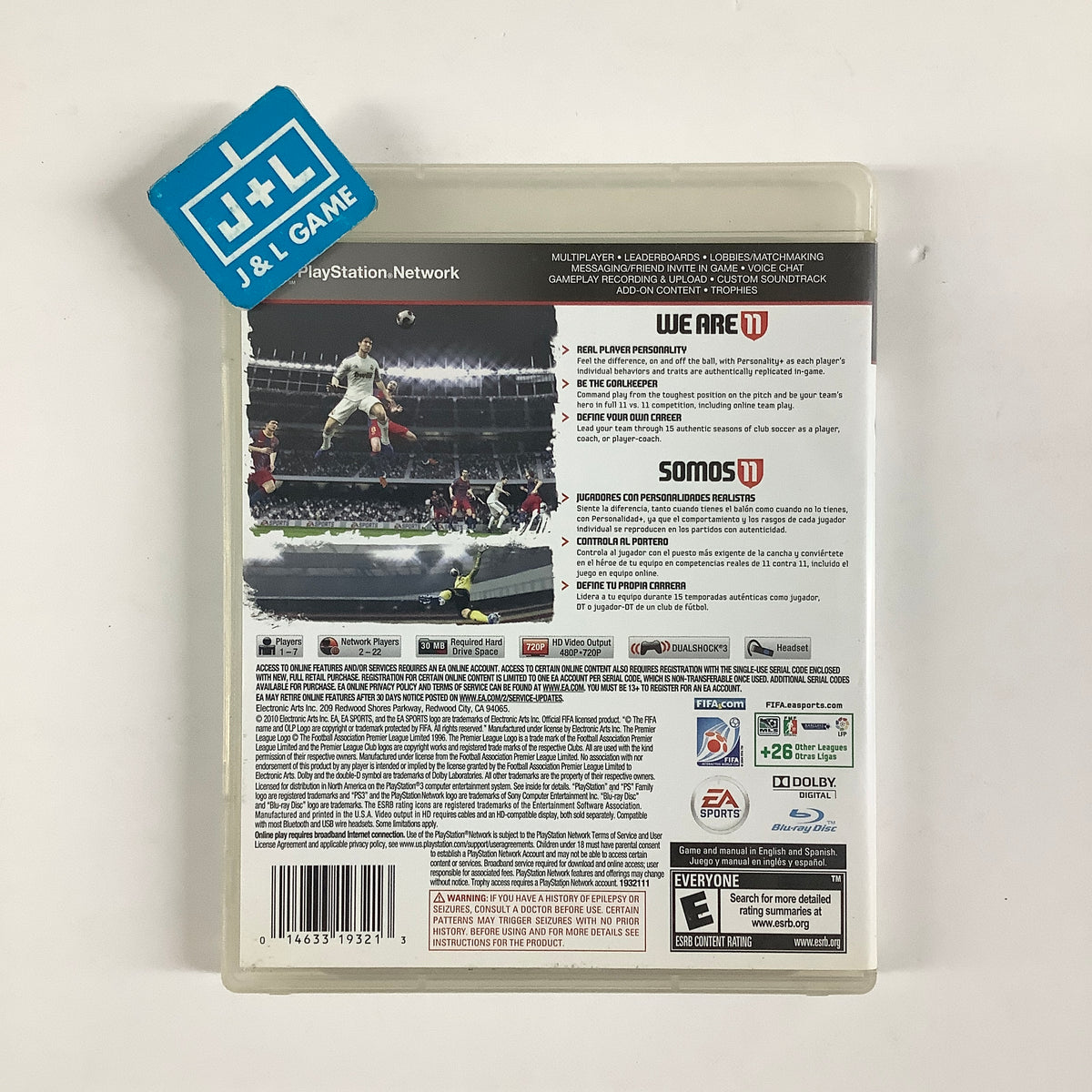 FIFA Soccer 11 - (PS3) PlayStation 3 [Pre-Owned] Video Games Electronic Arts