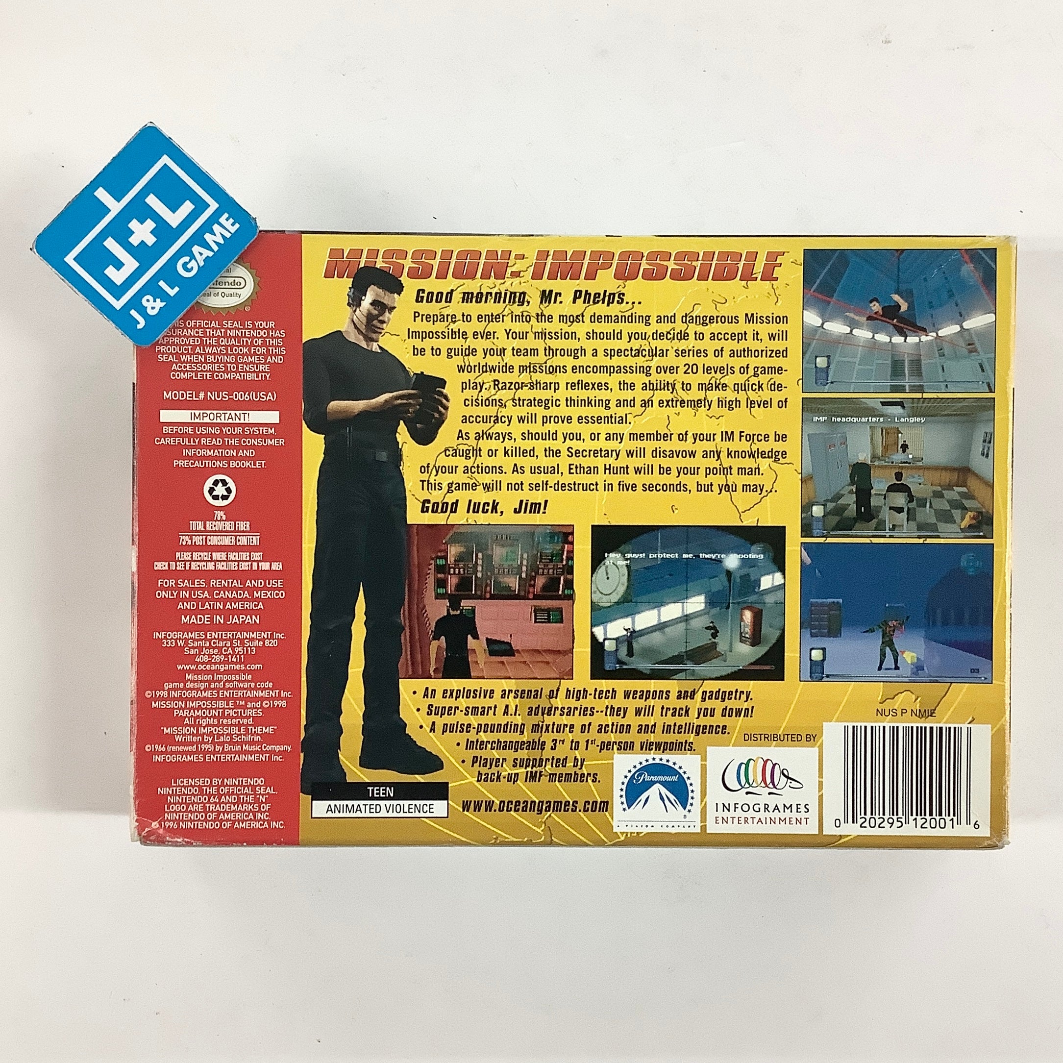 Mission: Impossible - (N64) Nintendo 64 [Pre-Owned] Video Games Ocean