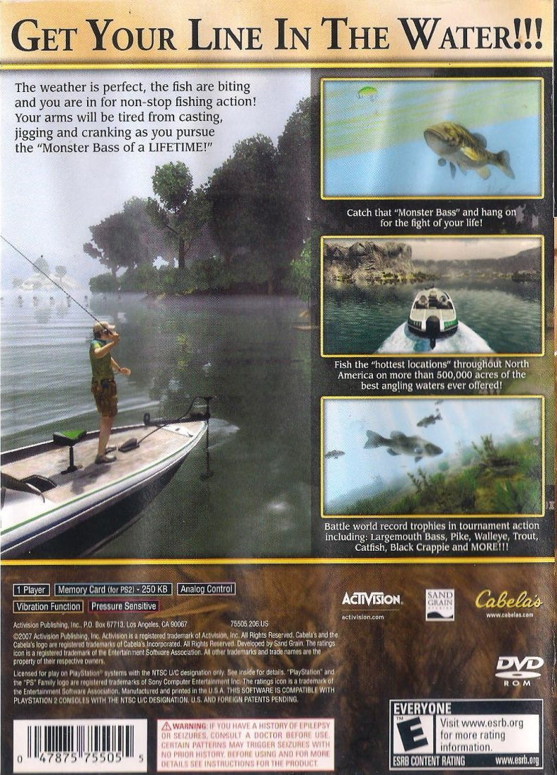 Cabela's Monster Bass - (PS2) PlayStation 2 [Pre-Owned] Video Games Activision   