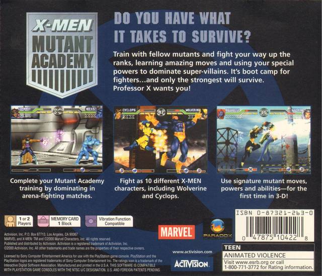 X-Men Mutant Academy - (PS1) PlayStation 1 [Pre-Owned] Video Games Activision   