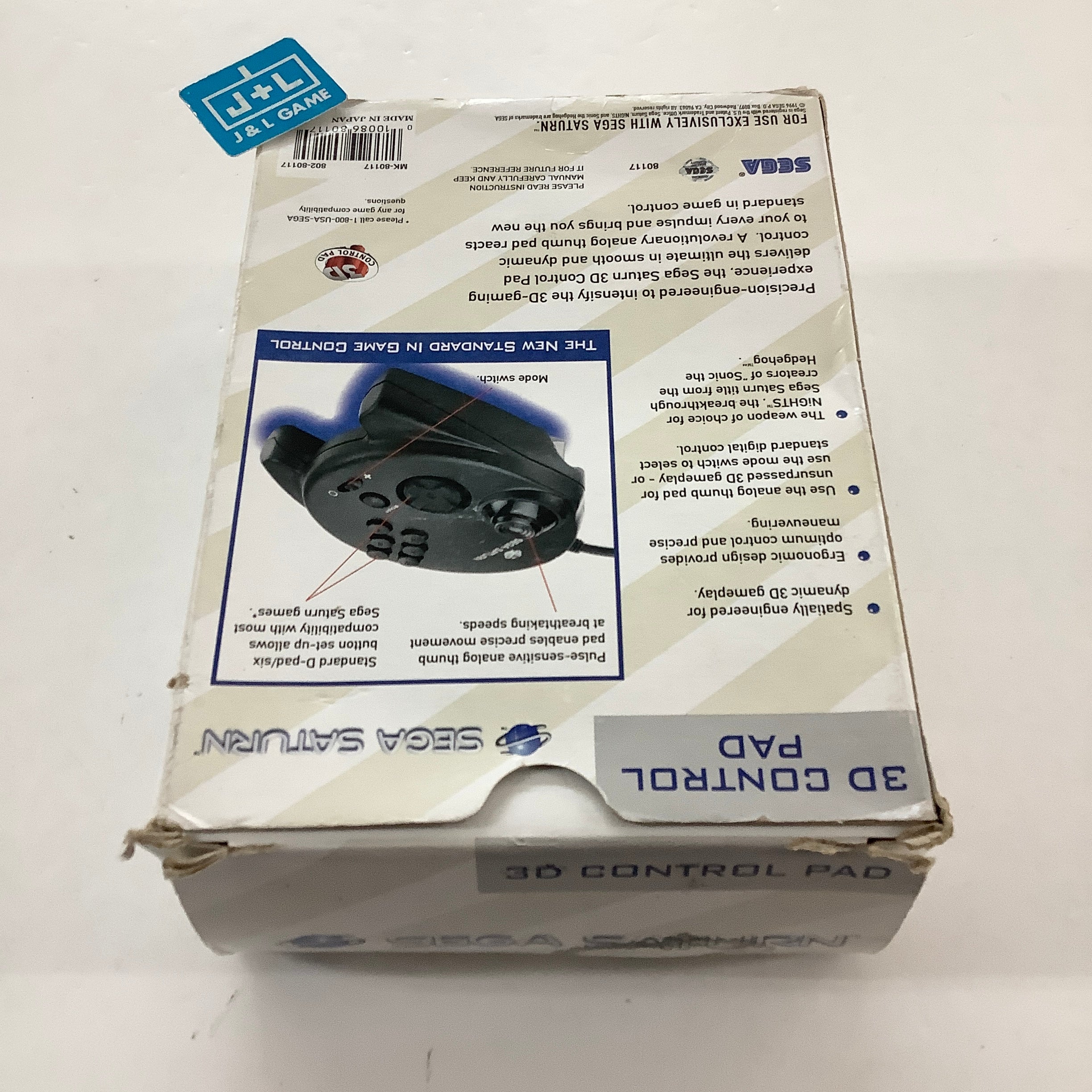 Sega Saturn Official 3D Control Pad (Black) - (SS) SEGA Saturn [Pre-Owned] Accessories SEGA