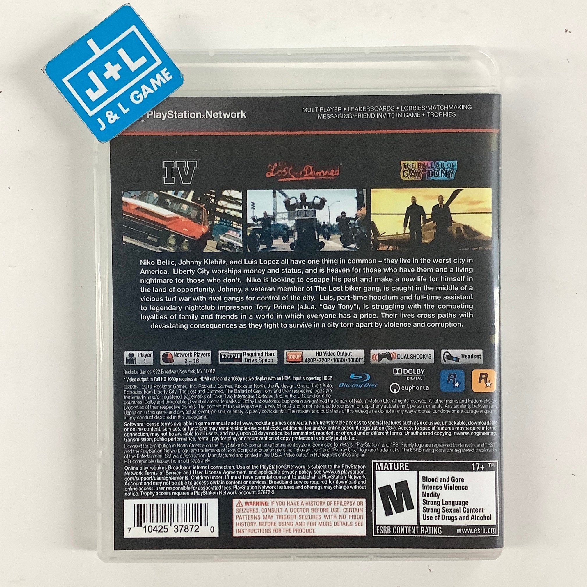 Grand Theft Auto IV & Episodes from Liberty City: The Complete Edition - (PS3) PlayStation 3 [Pre-Owned] Video Games Rockstar Games