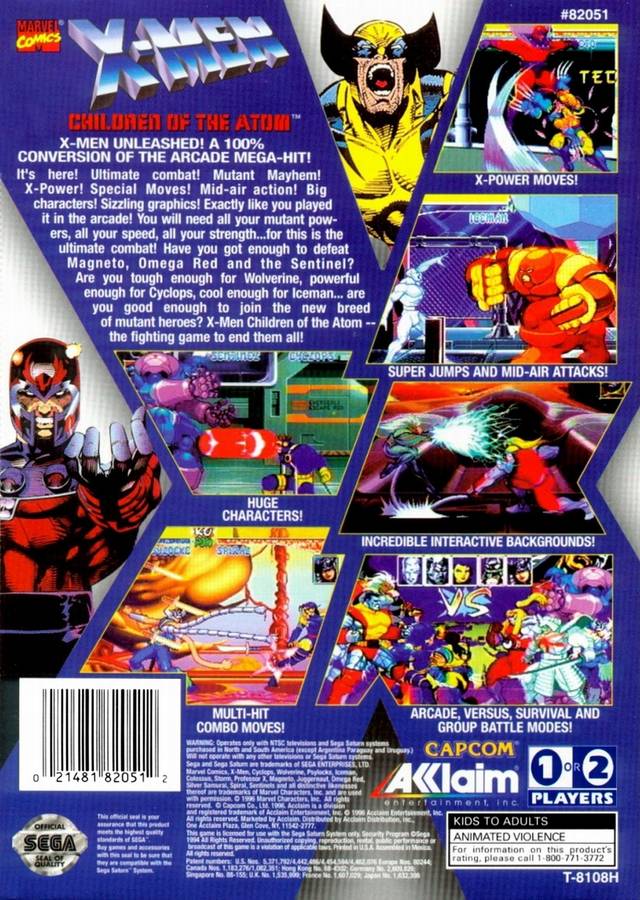 X-men: Children of the Atom - (SS) Sega Saturn [Pre-Owned] Video Games Acclaim