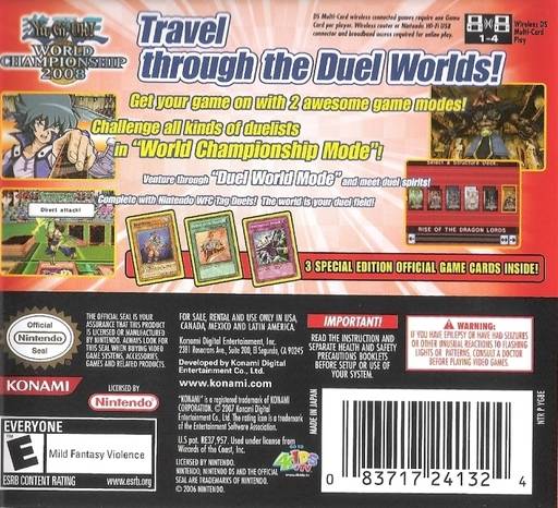 Yu-Gi-Oh! World Championship 2008 - (NDS) Nintendo DS [Pre-Owned] Video Games Konami   