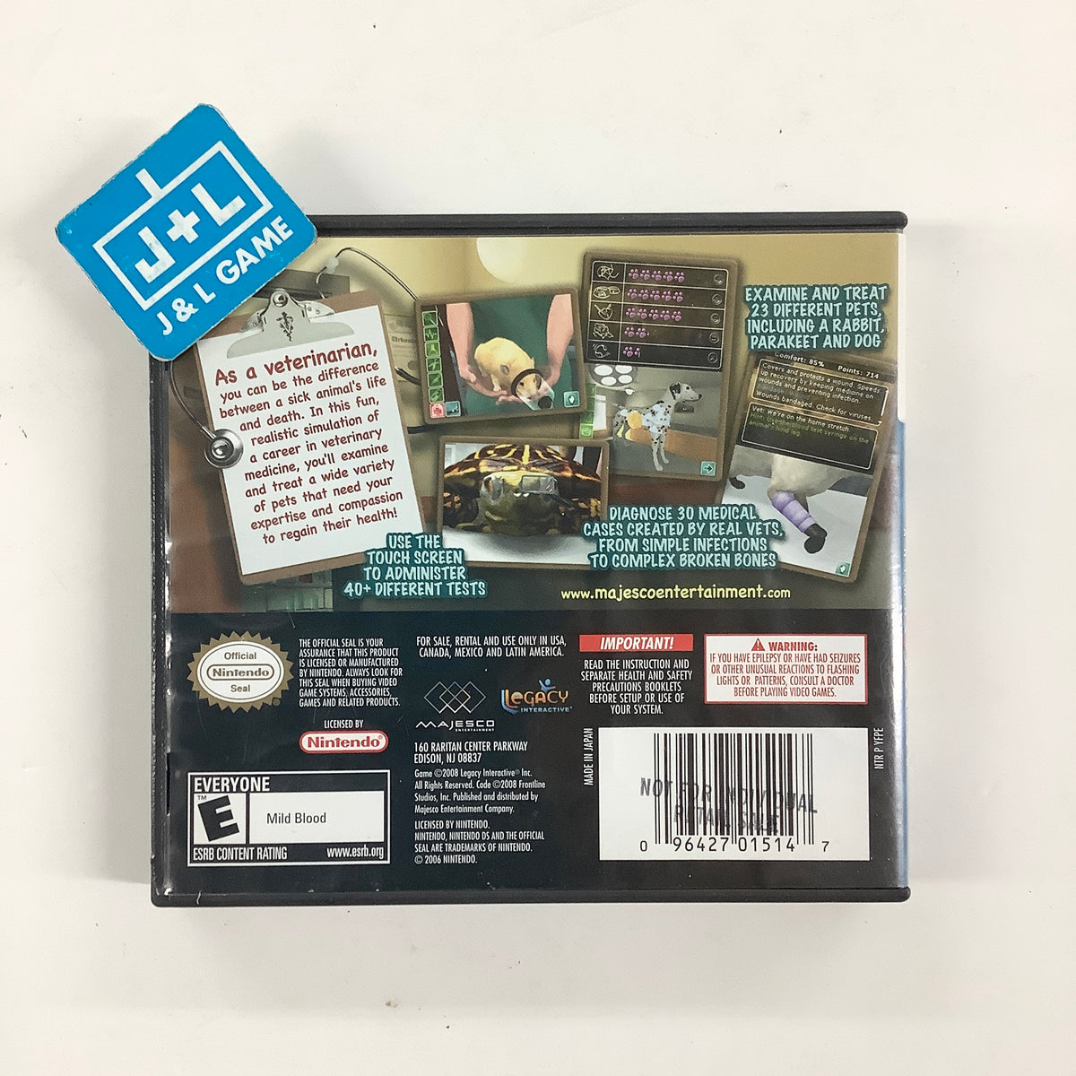 Pet Pals: Animal Doctor - (NDS) Nintendo DS [Pre-Owned] Video Games Majesco