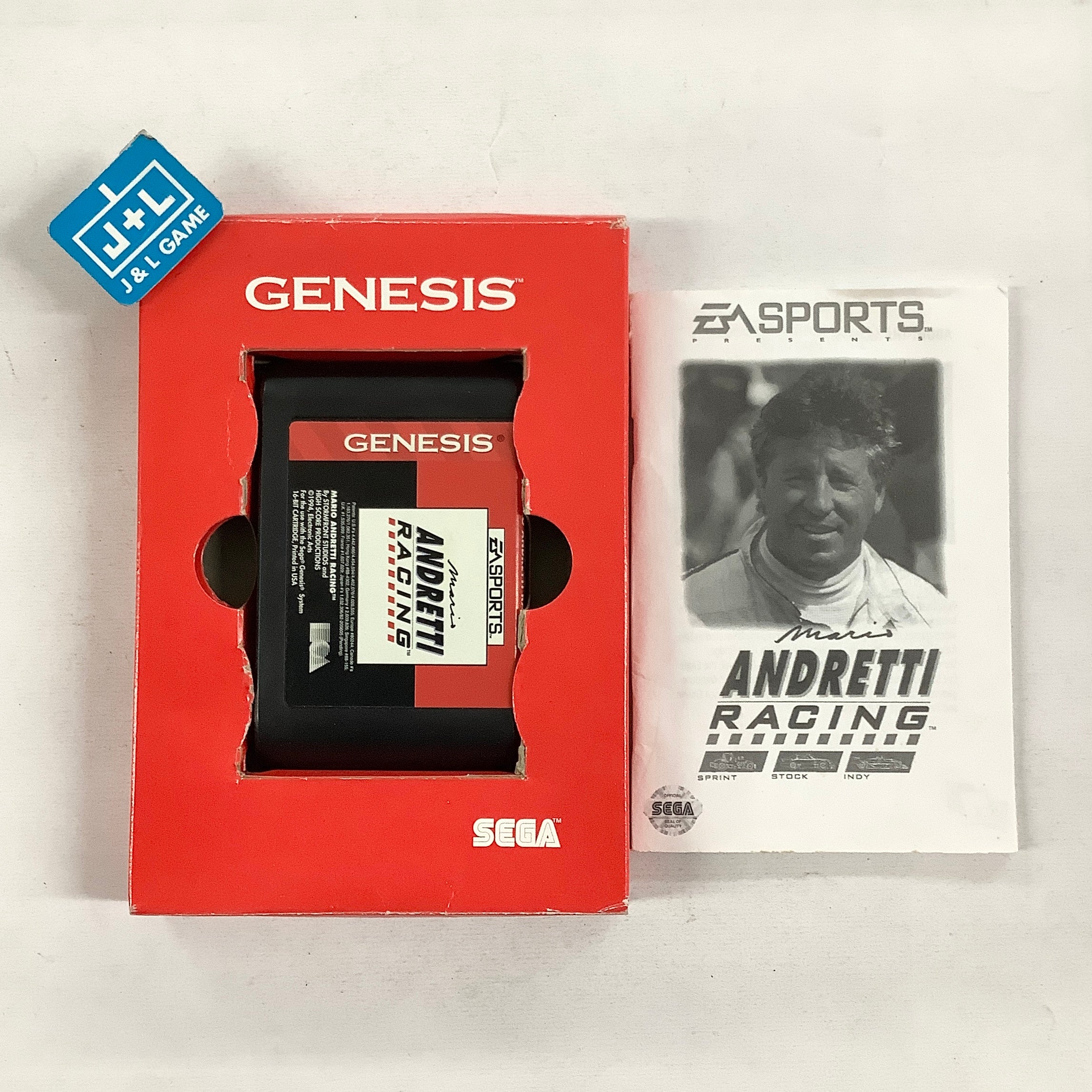 Mario Andretti Racing (PaperBox) - (SG) SEGA Genesis [Pre-Owned] Video Games EA Sports