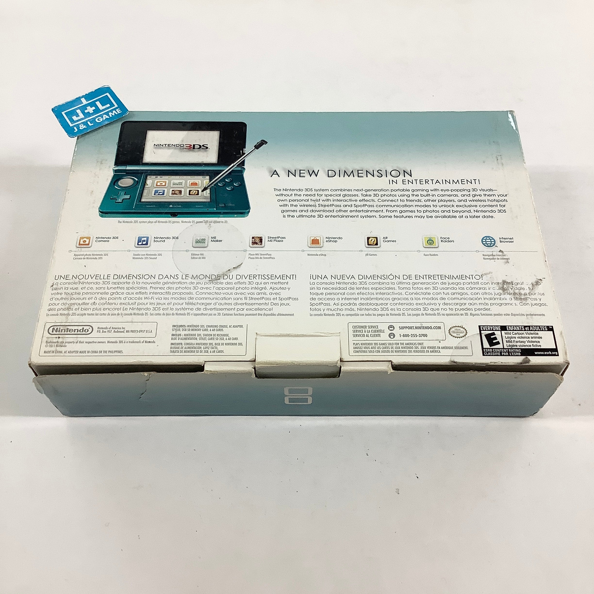 Nintendo 3DS Console (Aqua Blue) - Nintendo 3DS [Pre-Owned] Consoles Nintendo