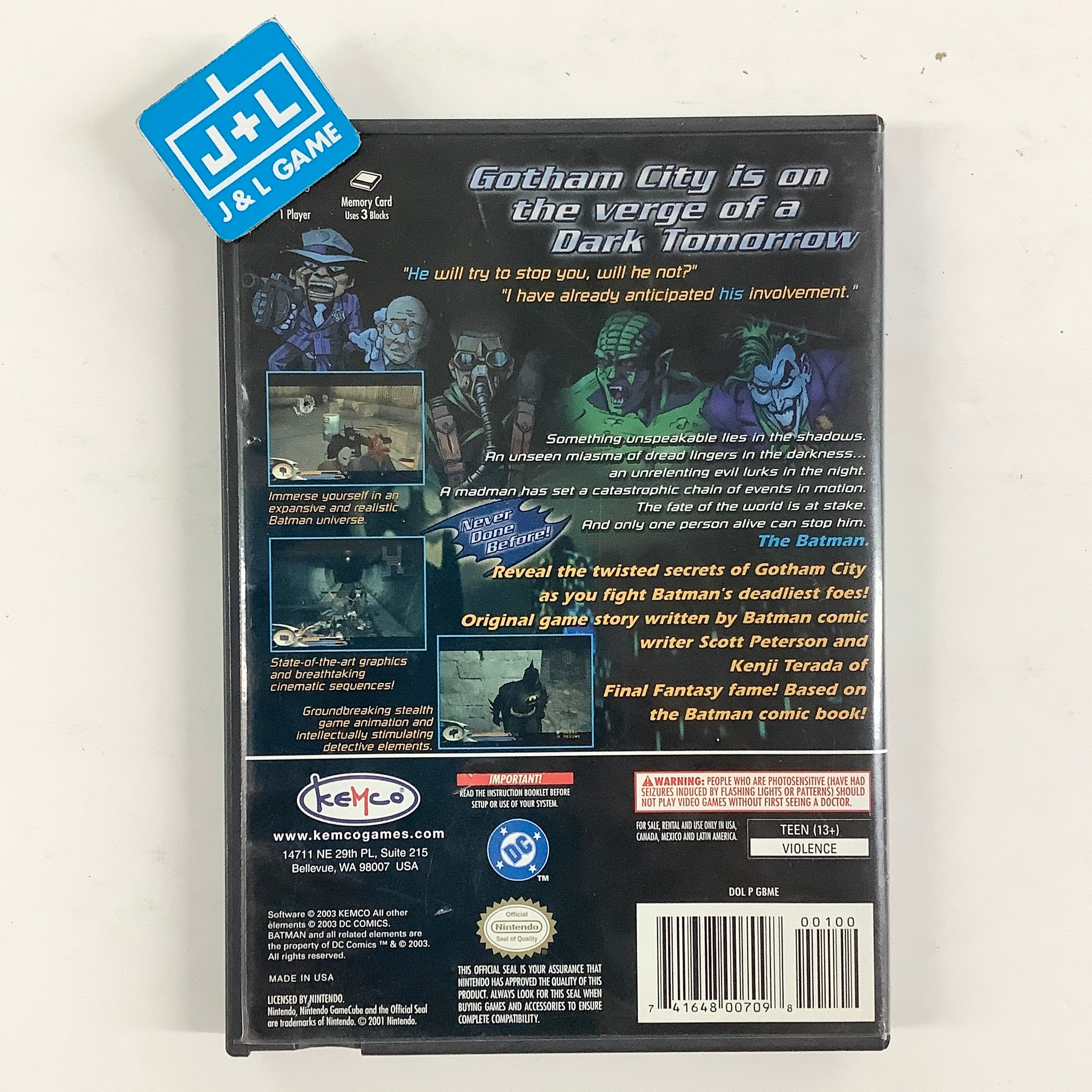 Batman: Dark Tomorrow - (GC) GameCube [Pre-Owned] Video Games Kemco