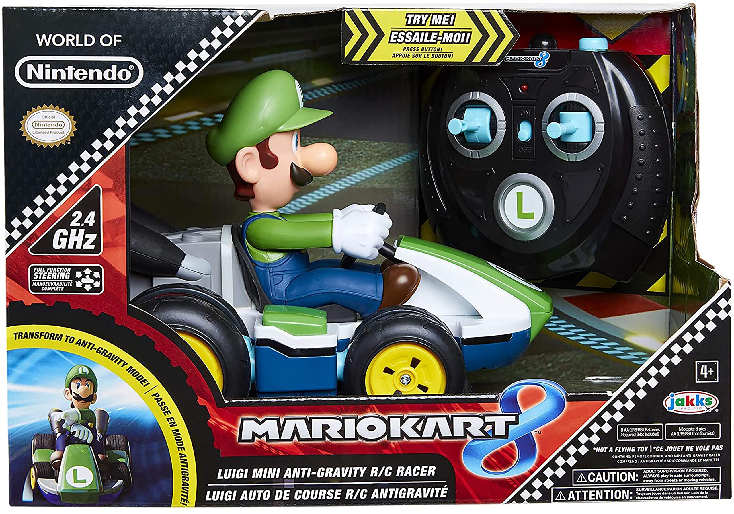 Nintendo Super Mario Kart 8 Anti-Gravity Mini RC Racer 2.4GHZ (Luigi) Toy NIntendo