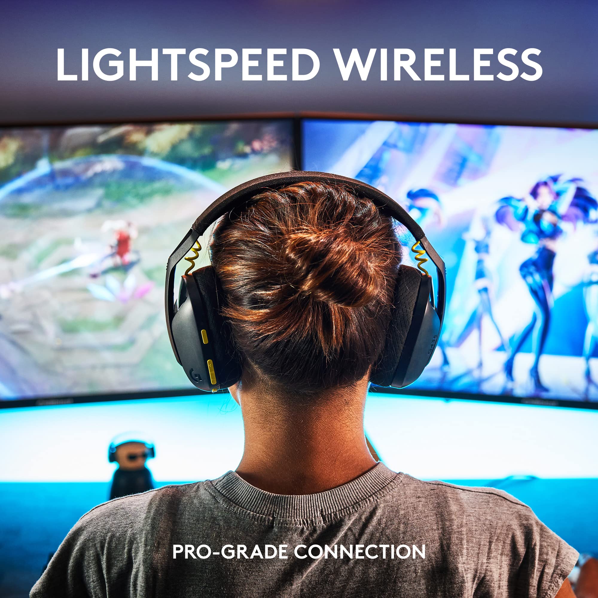 Logitech G435 Lightspeed & Bluetooth Wireless Gaming Headset - Lightweight Over-Ear Headphones, Built-in mics, 18h Battery, Dolby Atmos, PC, PS4, PS5, Nintendo Switch/Switch 2, Mobile - Black ACCESSORIES Logitech G