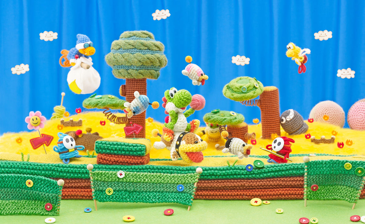 Poochy & Yoshi's Woolly World + Yarn Yoshi amiibo - Nintendo 3DS [Pre-Owned]