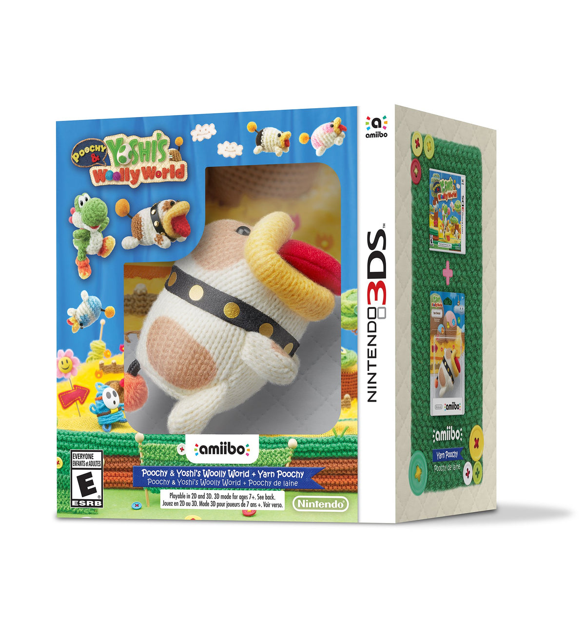 Poochy & Yoshi's Woolly World + Yarn Yoshi amiibo - Nintendo 3DS [Pre-Owned]