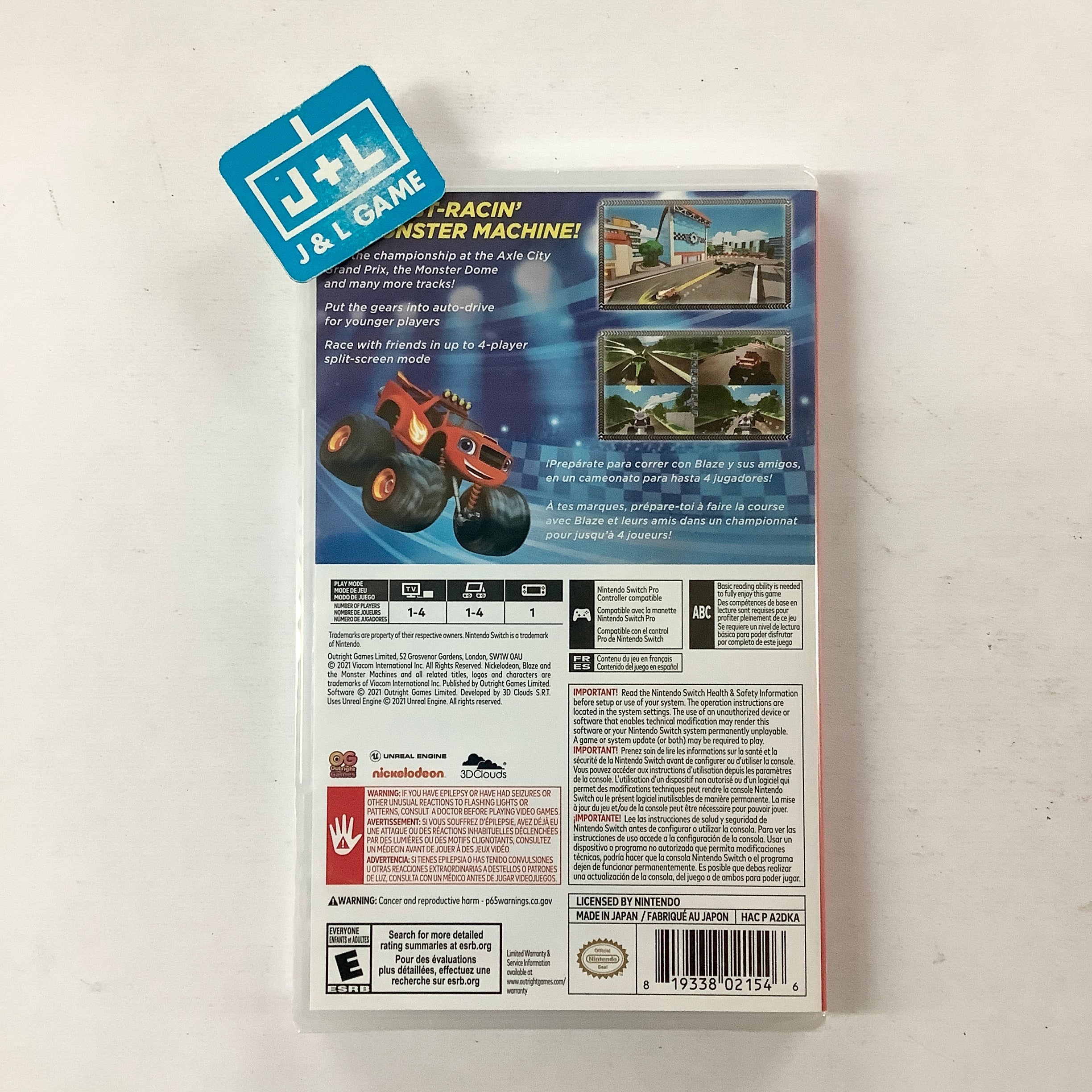 Blaze and the Monster Machines: Axle City Racers - (NSW) Nintendo Switch Video Games Outright Games   