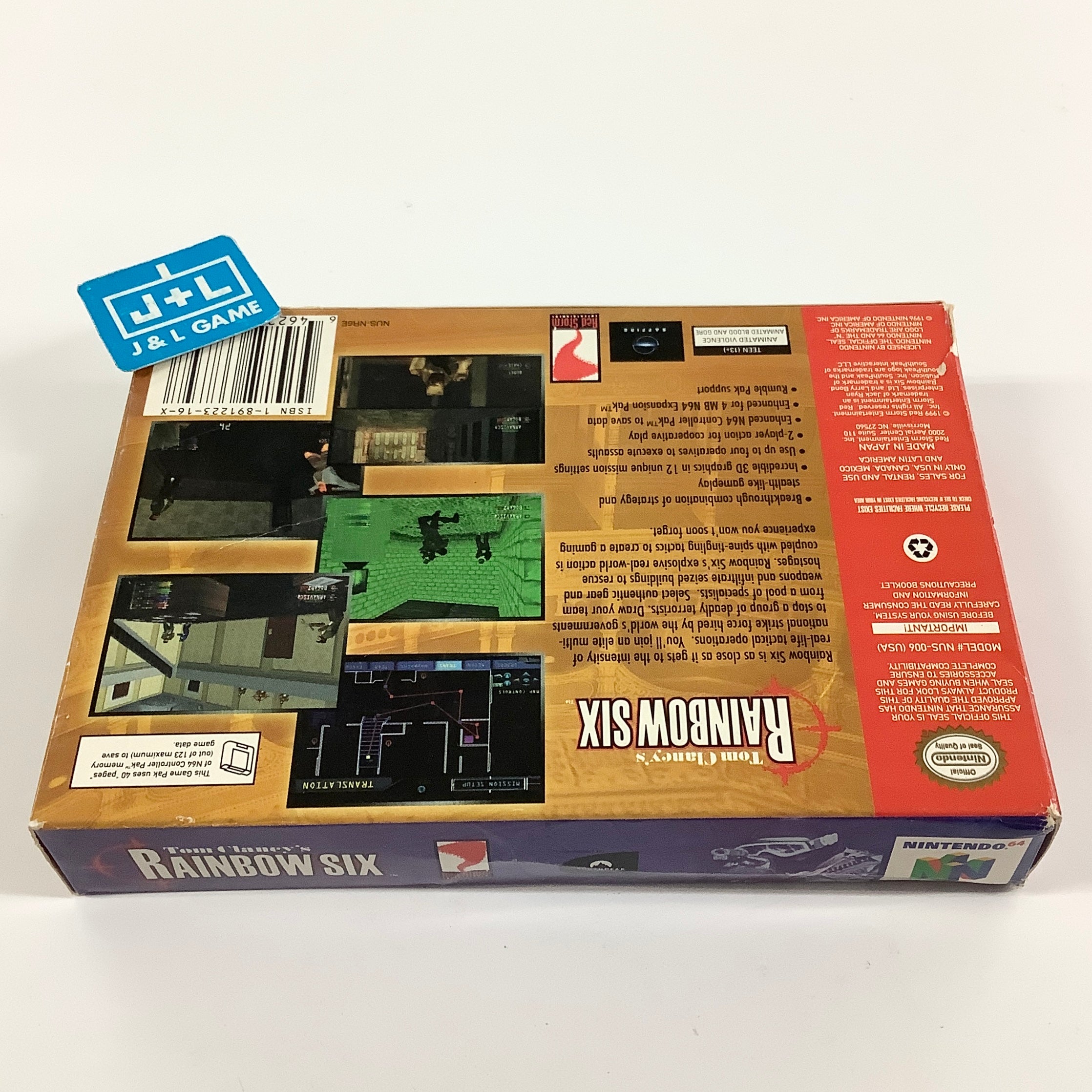 Tom Clancy's Rainbow Six (Black) - (N64) Nintendo 64 [Pre-Owned] Video Games Red Storm Entertainment