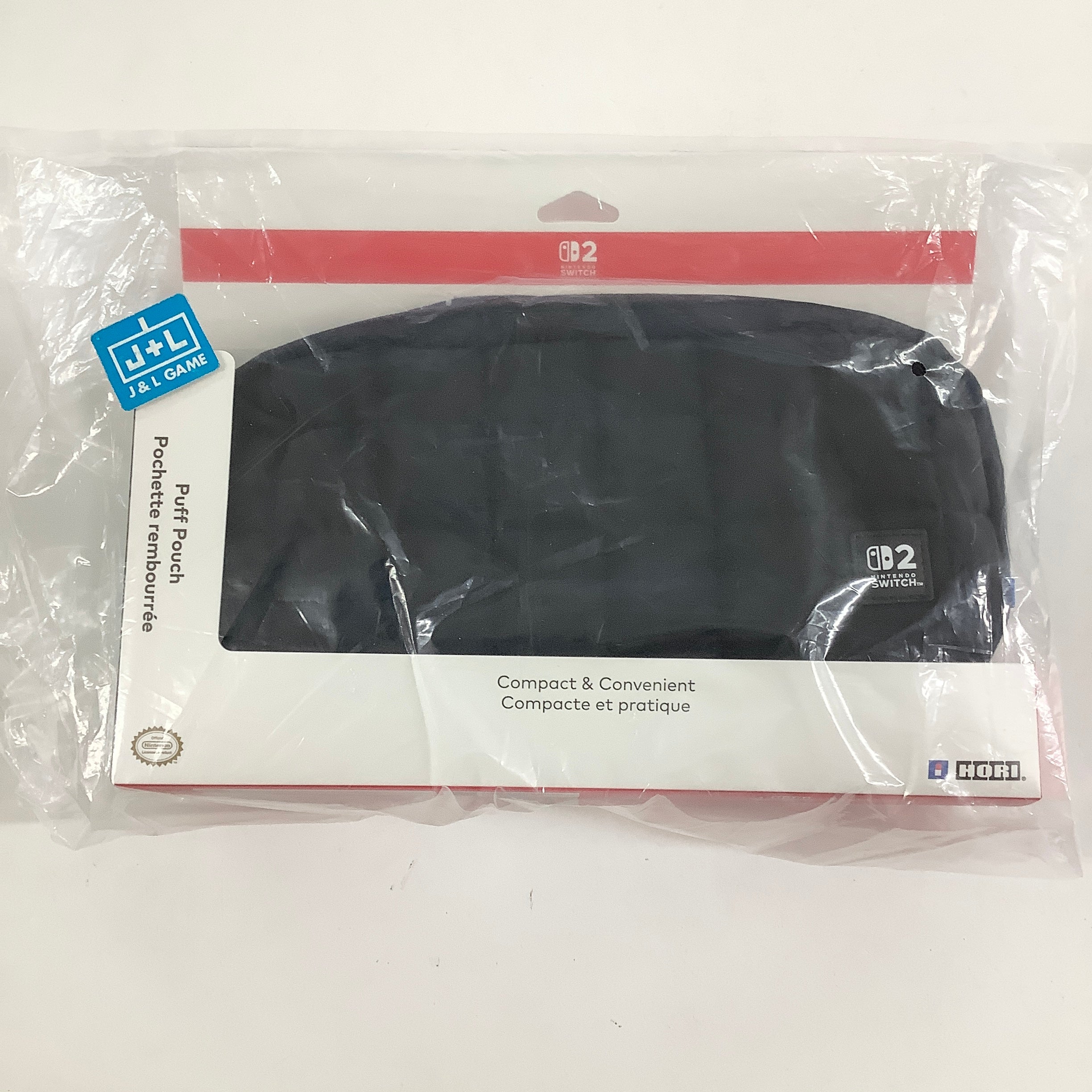 HORI Puff Pouch (Black) Carrying Pouch for Nintendo Switch 2 - (NS2) Nintendo Switch 2 ACCESSORIES HORI
