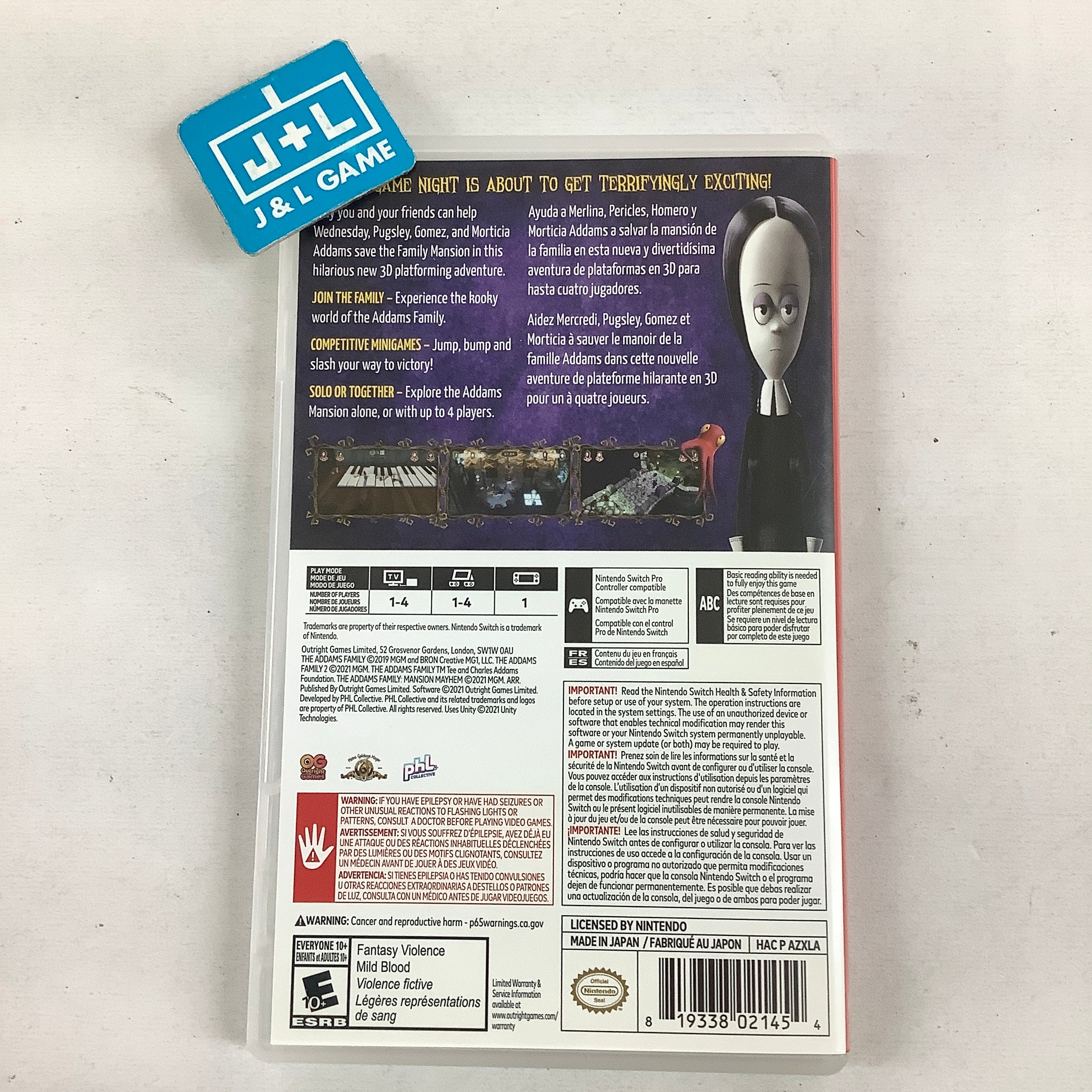 The Addams Family: Mansion Mayhem - (NSW) Nintendo Switch [Pre-Owned] Video Games Outright Games