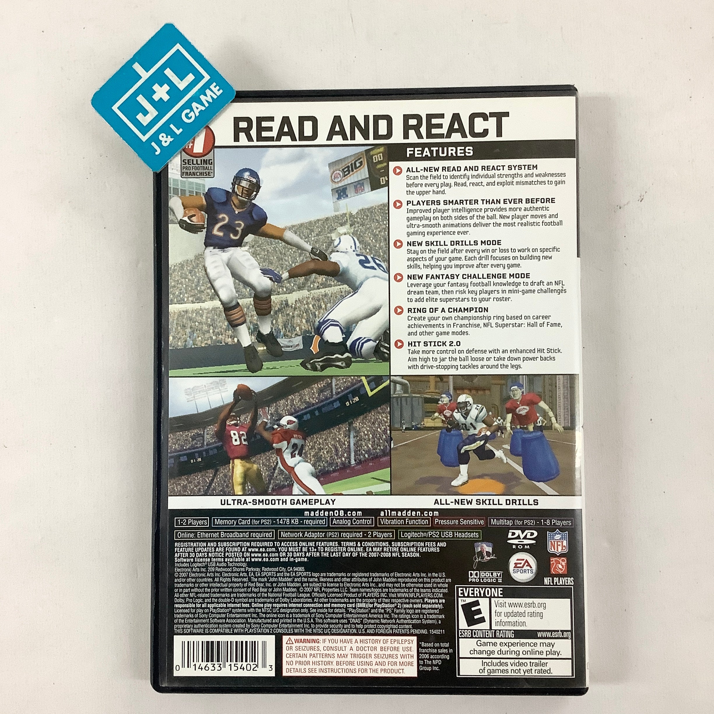 Madden NFL 08 - (PS2) PlayStation 2 [Pre-Owned] Video Games EA Sports