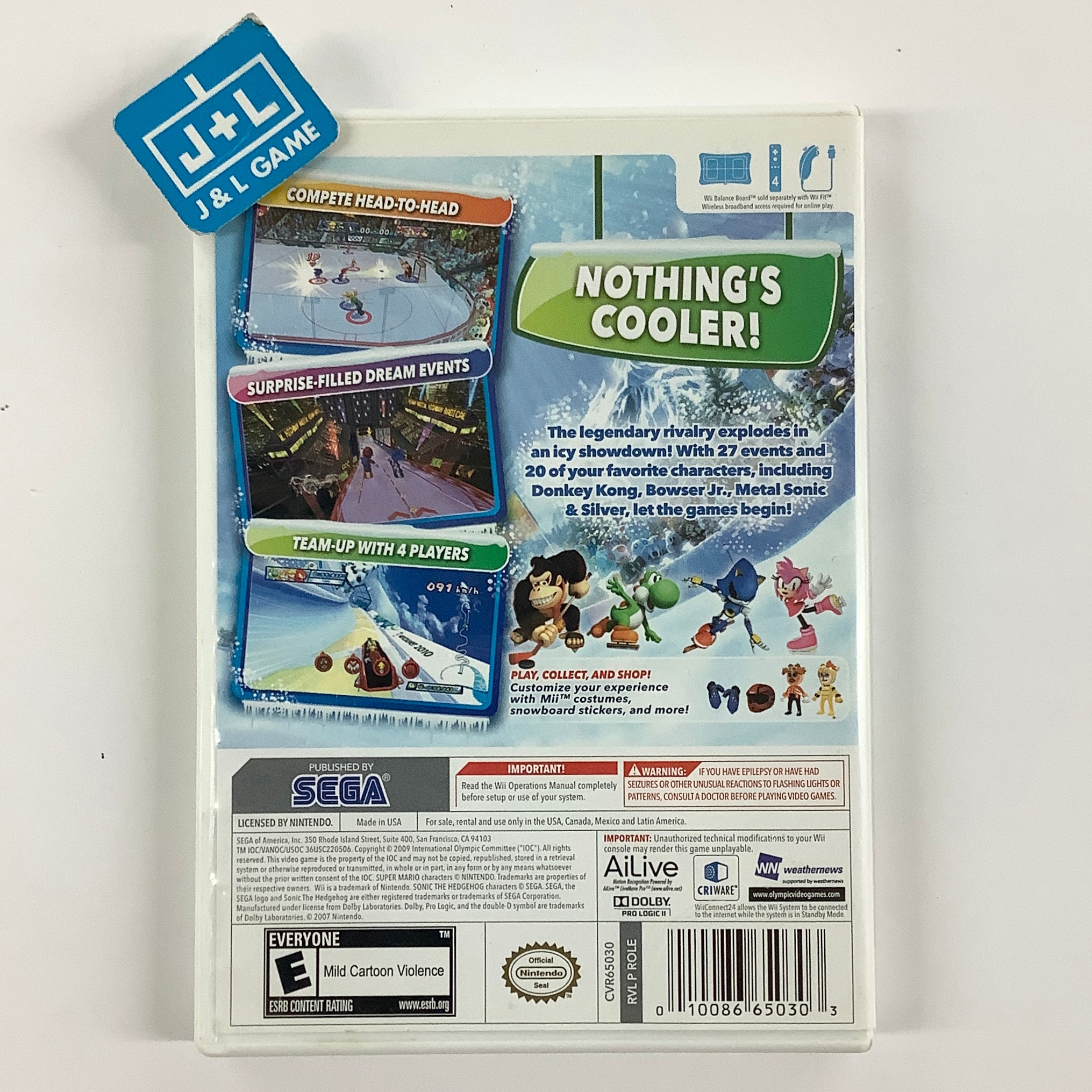Mario & Sonic at the Olympic Winter Games - Nintendo Wii [Pre-Owned] Video Games Sega