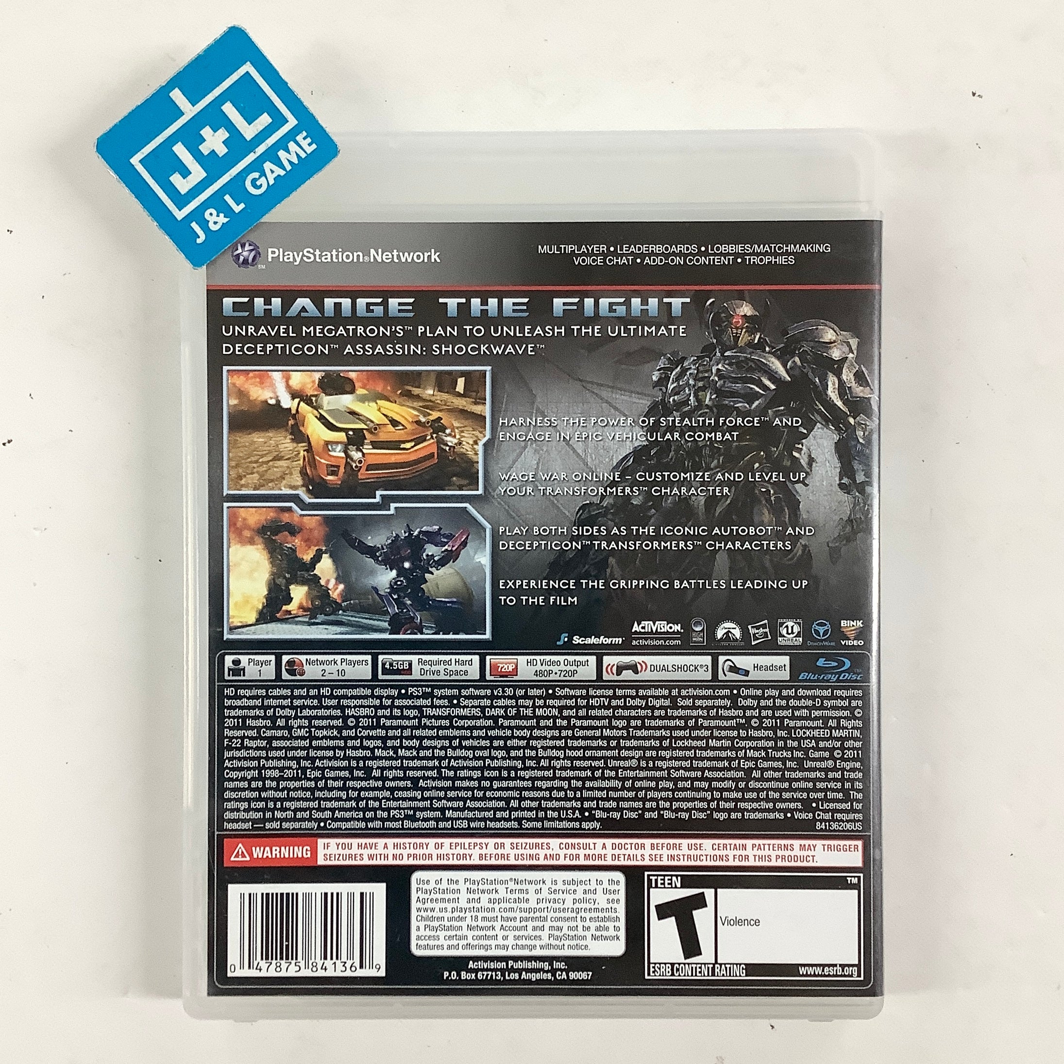Transformers: Dark of the Moon - (PS3) PlayStation 3 [Pre-Owned] Video Games Activision