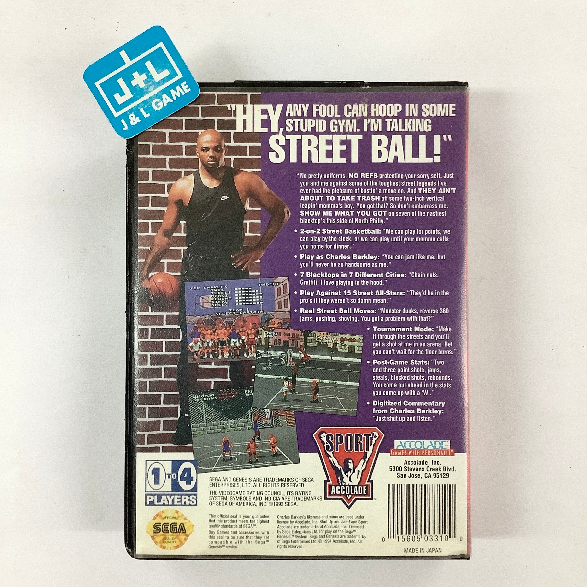 Barkley: Shut Up and Jam! - (SG) SEGA Genesis [Pre-Owned] Video Games Accolade   