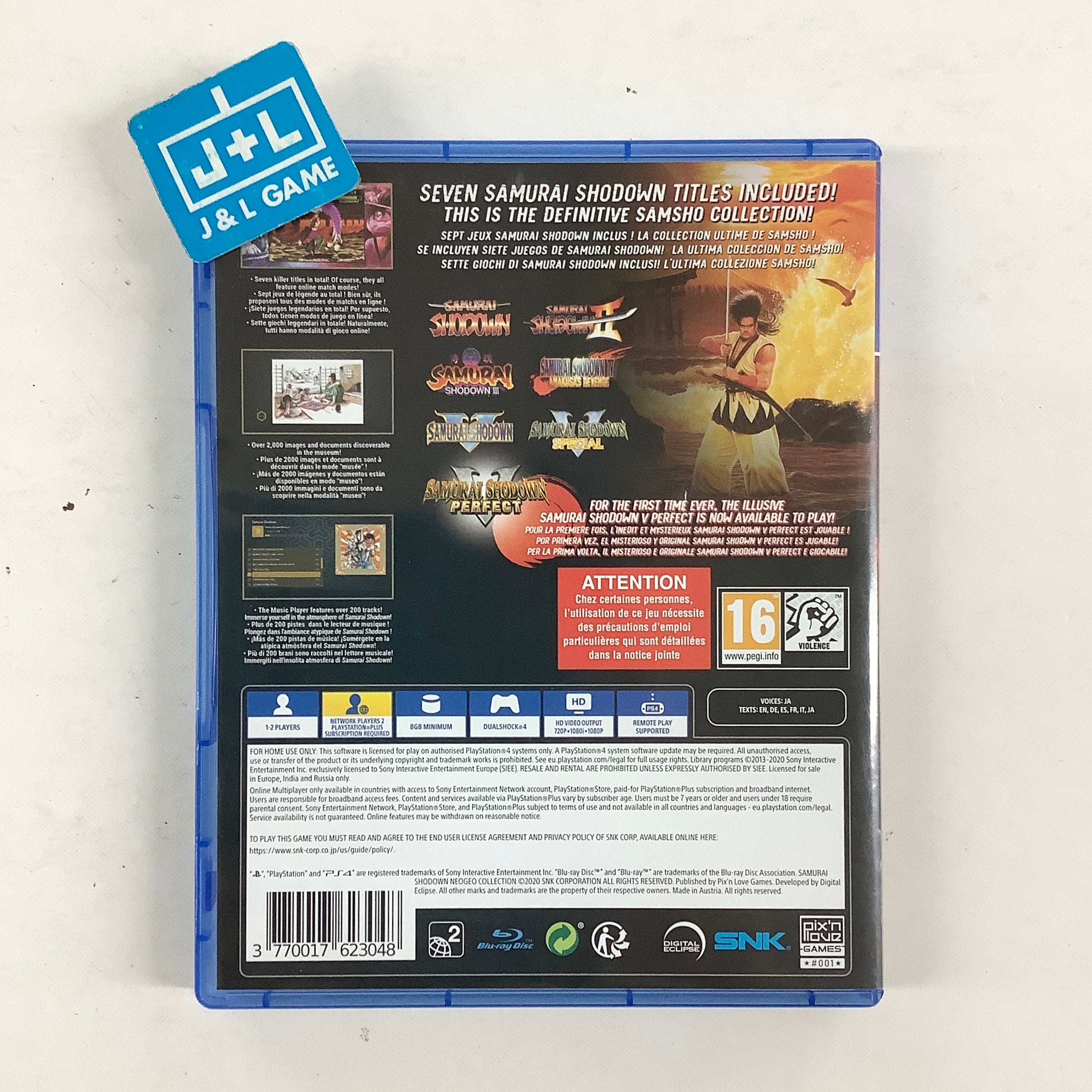 Samurai Shodown NeoGeo Collection - (PS4) PlayStation 4 [Pre-Owned] (European Import) Video Games SNK Corporation