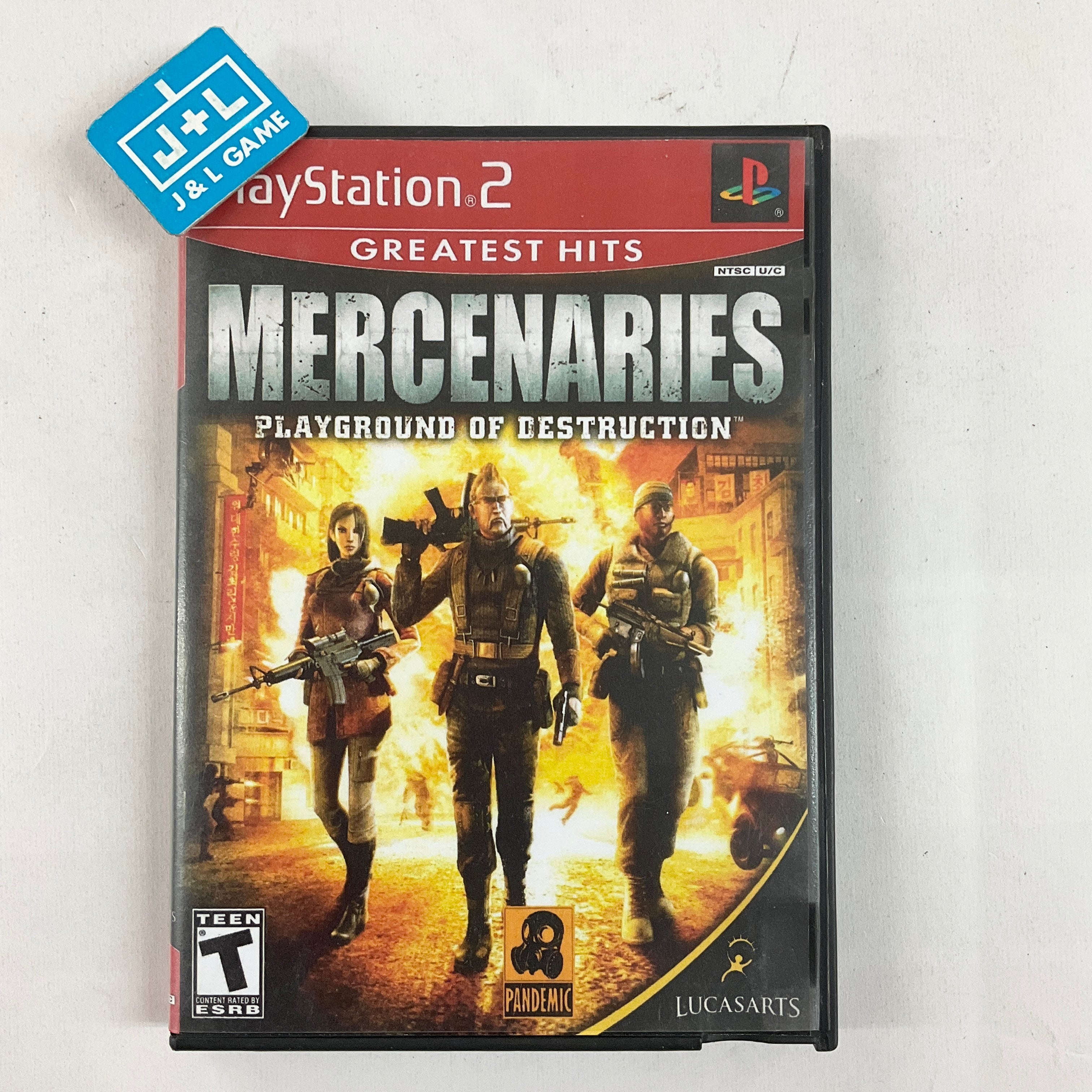 Mercenaries: Playground of Destruction (Greatest Hits) - (PS2) PlayStation 2 [Pre-Owned] Video Games LucasArts
