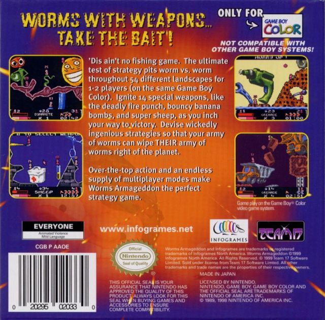 Worms Armageddon - (GBC) Game Boy Color [Pre-Owned] Video Games Infogrames