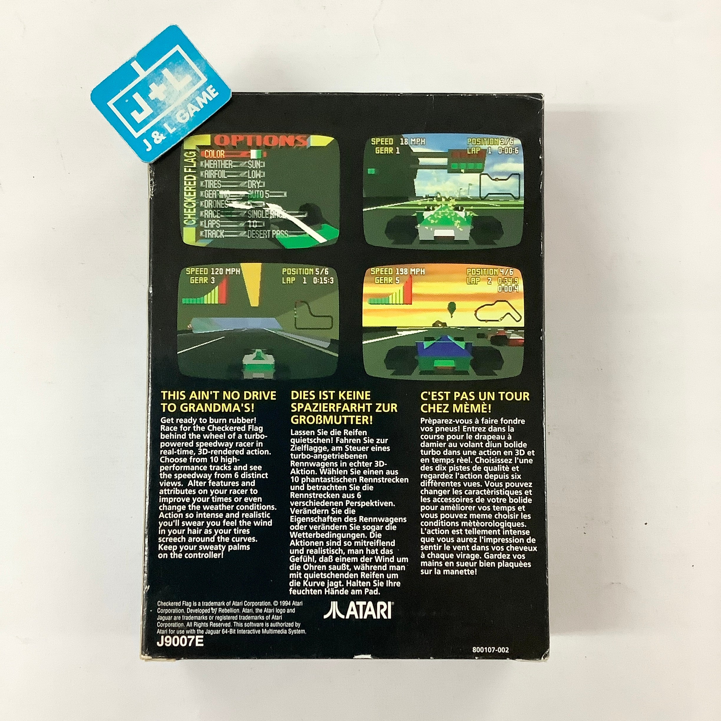 Checkered Flag - Atari Jaguar [Pre-Owned] Video Games Atari   