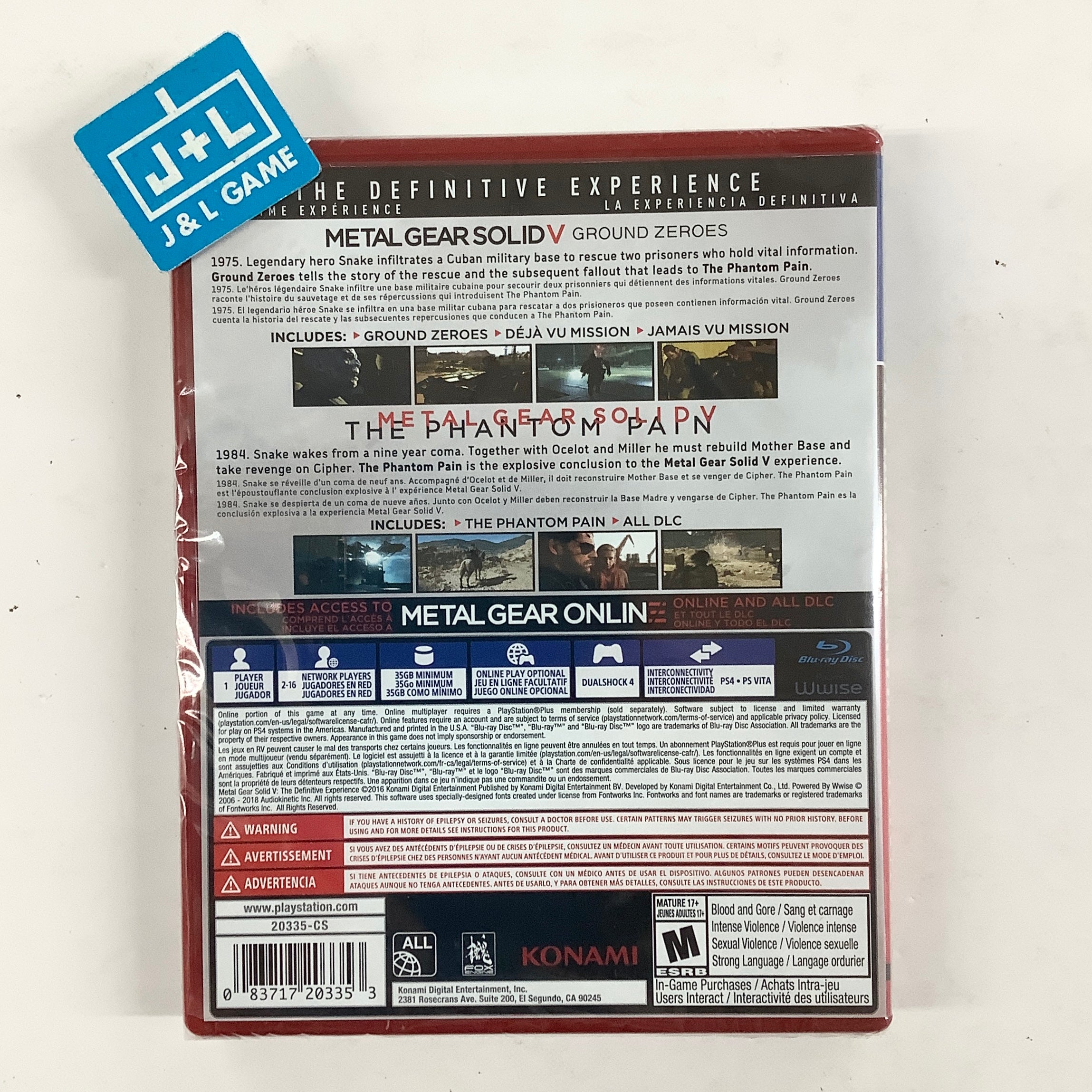 Metal Gear Solid V: The Definitive Experience (PlayStation Hits) - (PS4) PlayStation 4 Video Games Sony